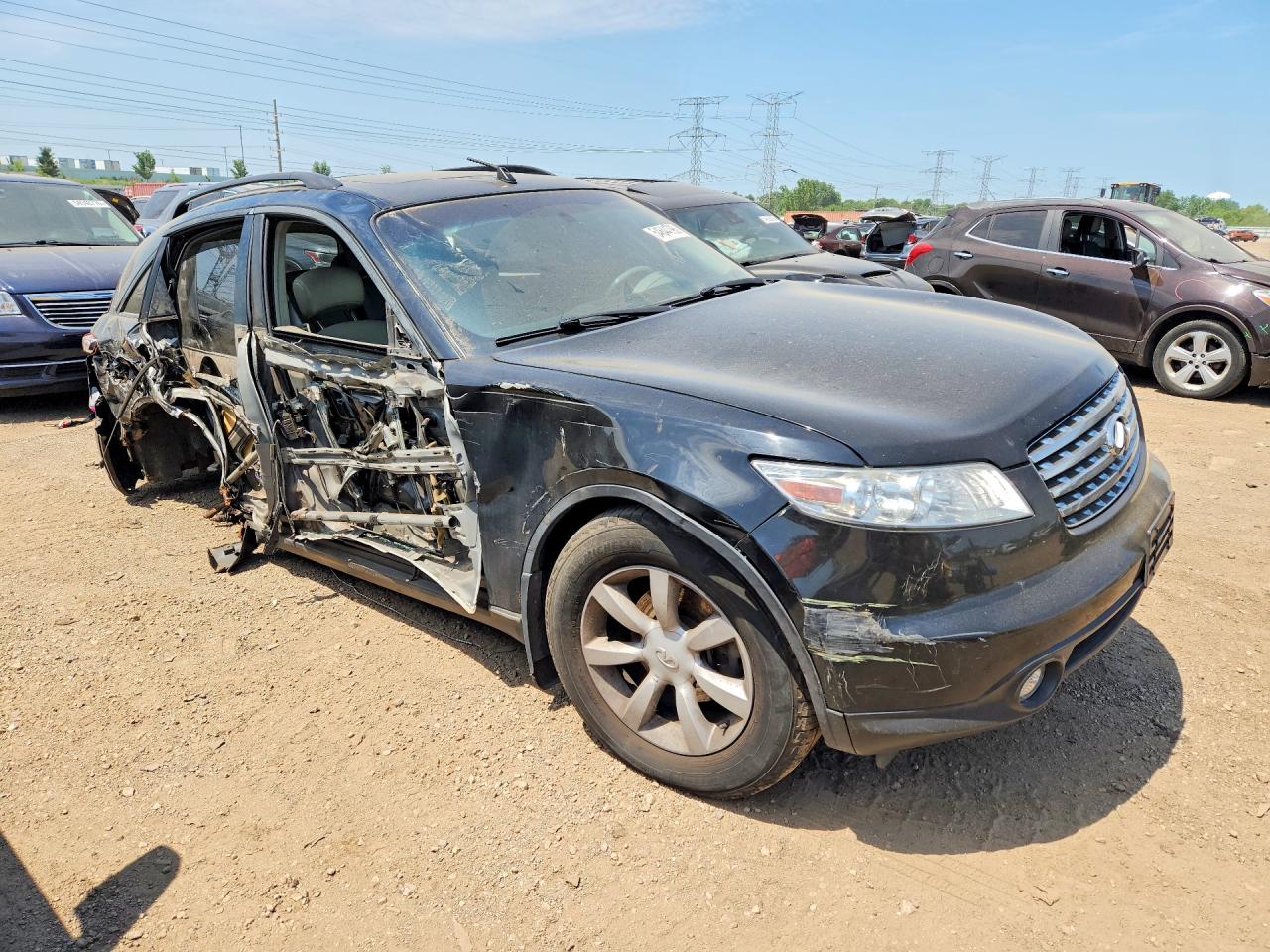 2004 Infiniti Fx35 Base Black vin: JNRAS08W24X224195