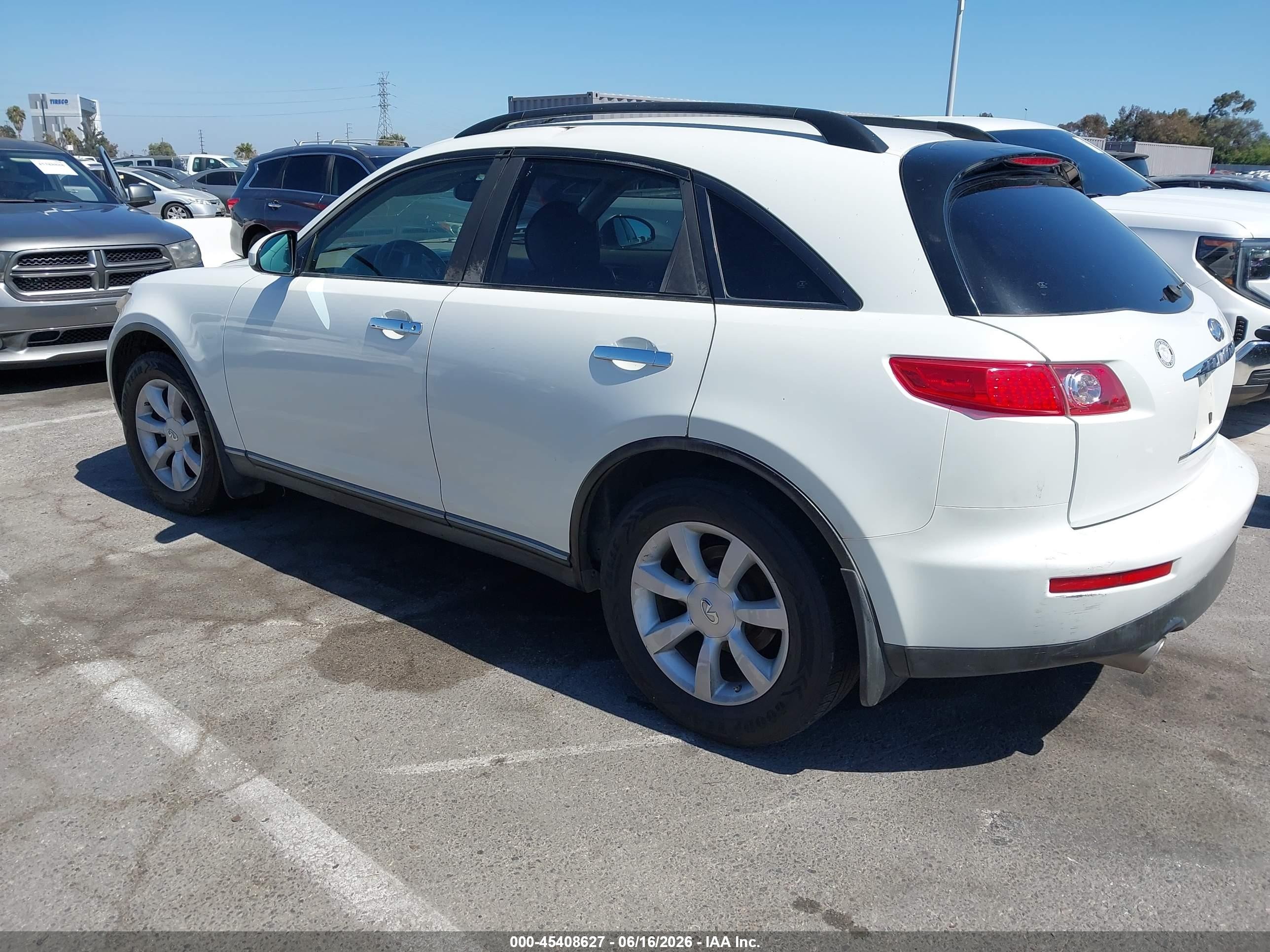 2004 Infiniti Fx35 White vin: JNRAS08W24X225816