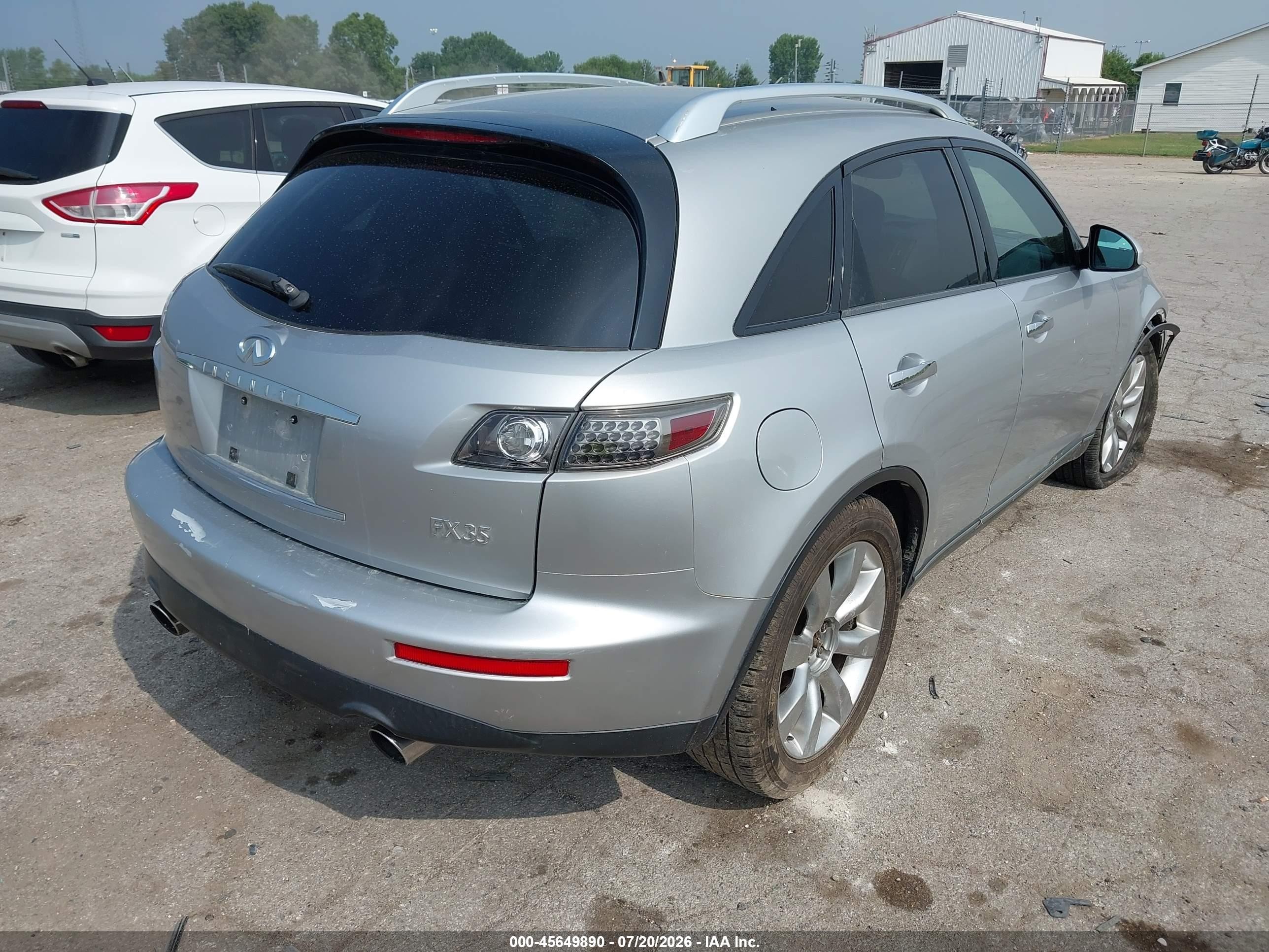 2005 Infiniti Fx35   Silver vin: JNRAS08W25X206099