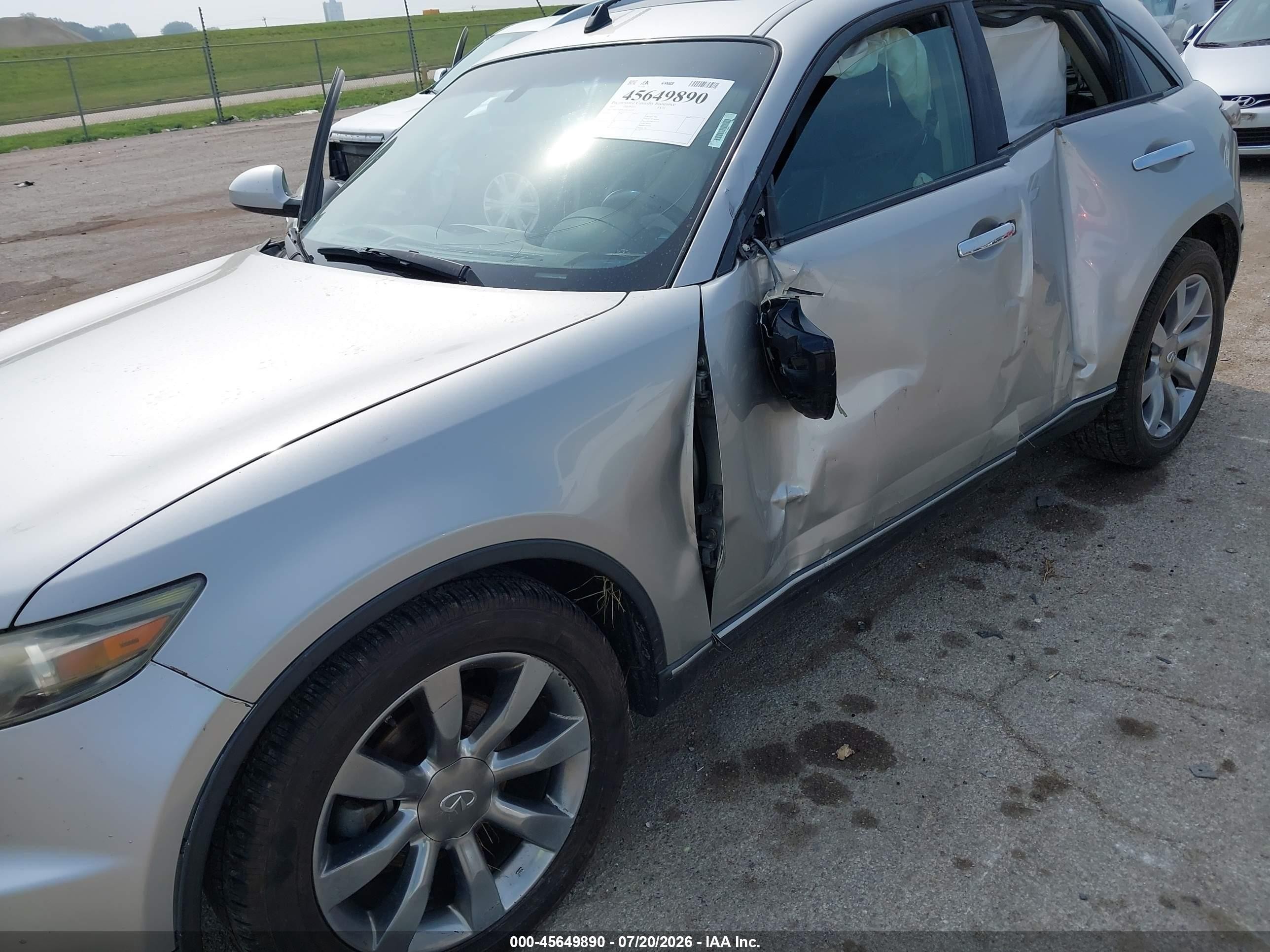 2005 Infiniti Fx35   Silver vin: JNRAS08W25X206099