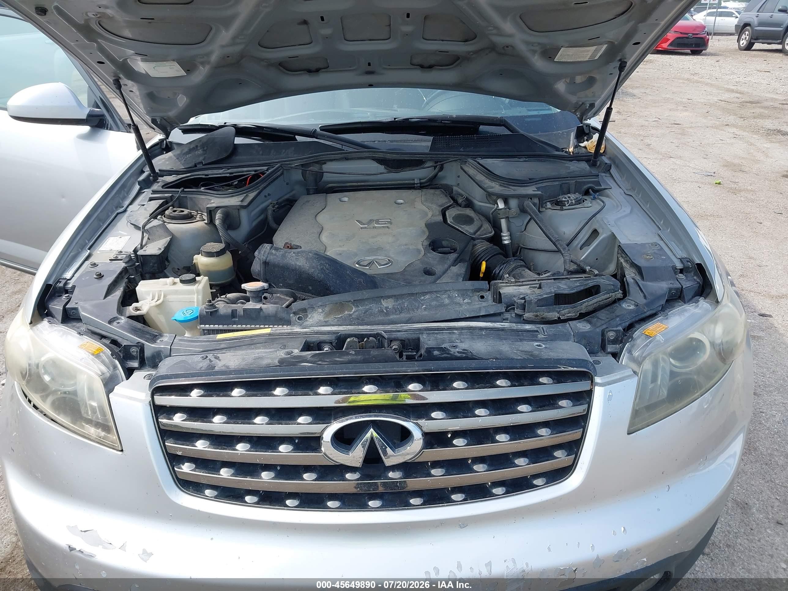 2005 Infiniti Fx35   Silver vin: JNRAS08W25X206099