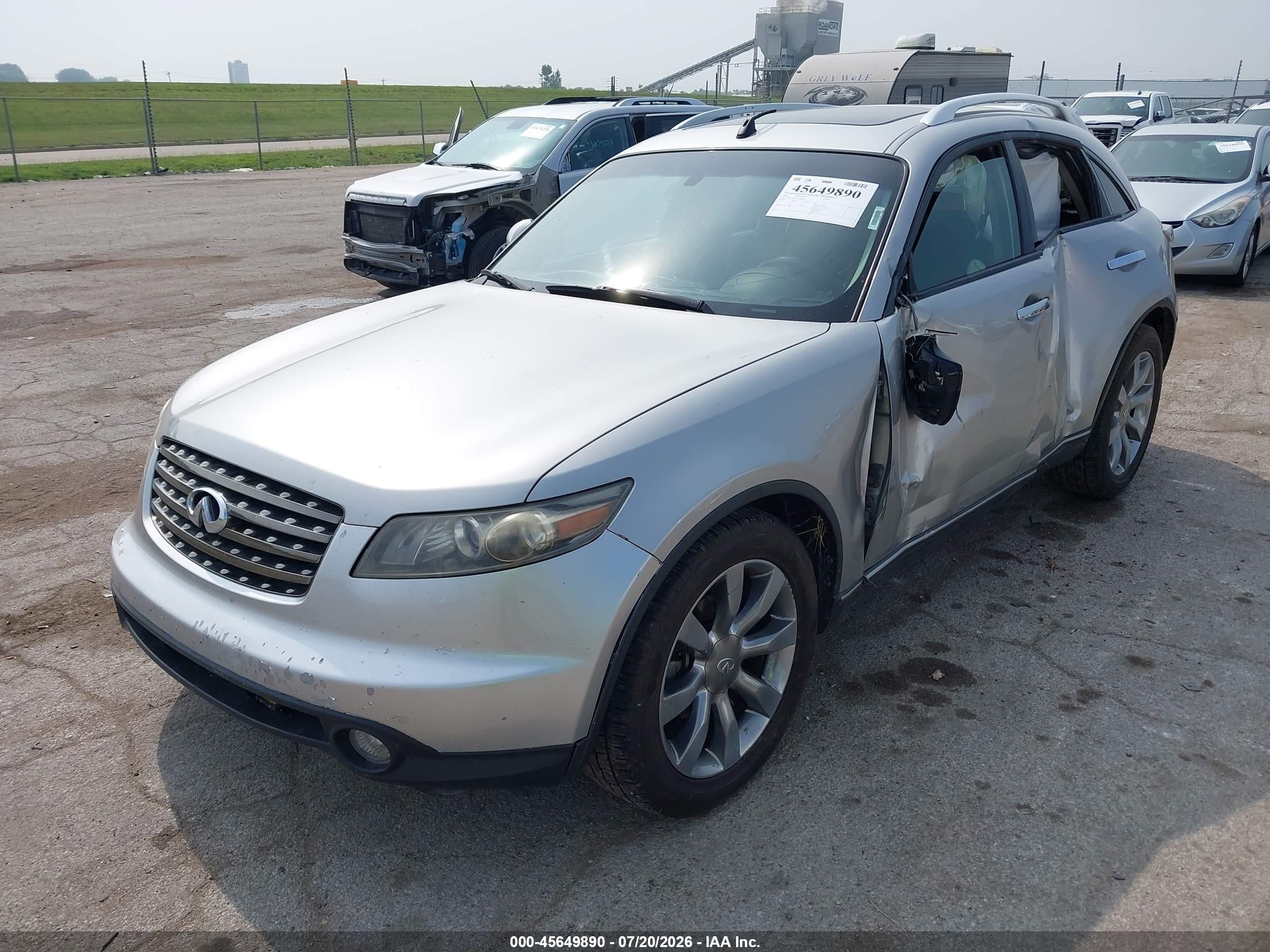 2005 Infiniti Fx35   Silver vin: JNRAS08W25X206099
