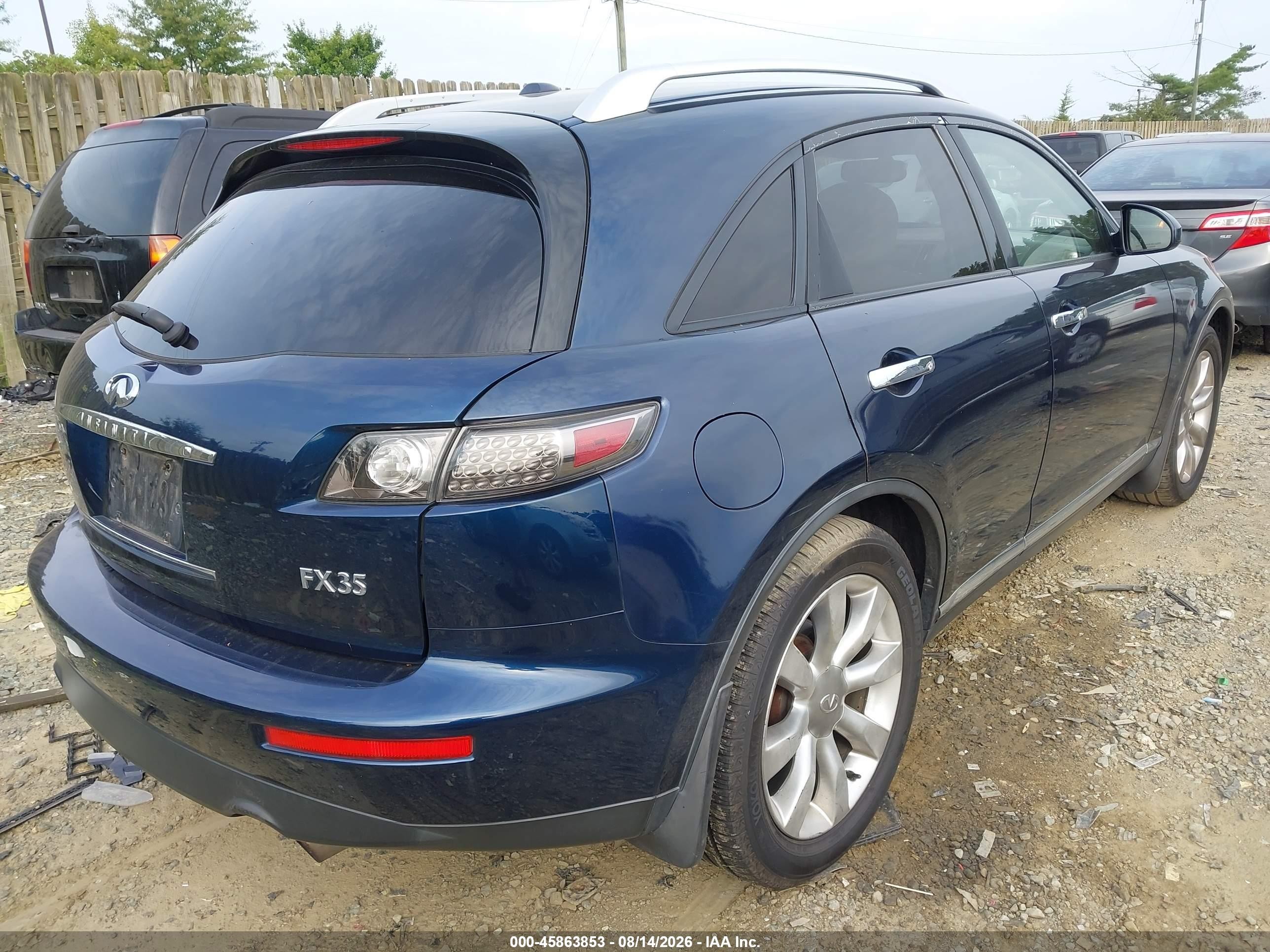 2007 Infiniti Fx35   Dark Blue vin: JNRAS08W27X205487