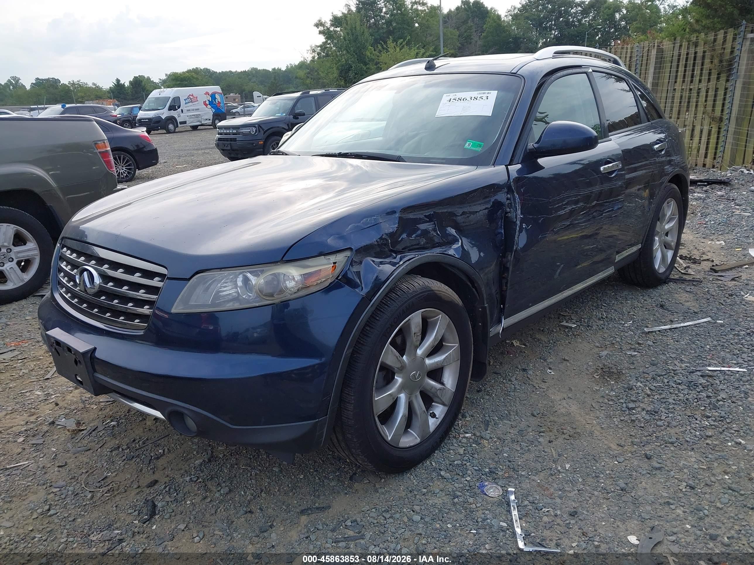 2007 Infiniti Fx35   Dark Blue vin: JNRAS08W27X205487