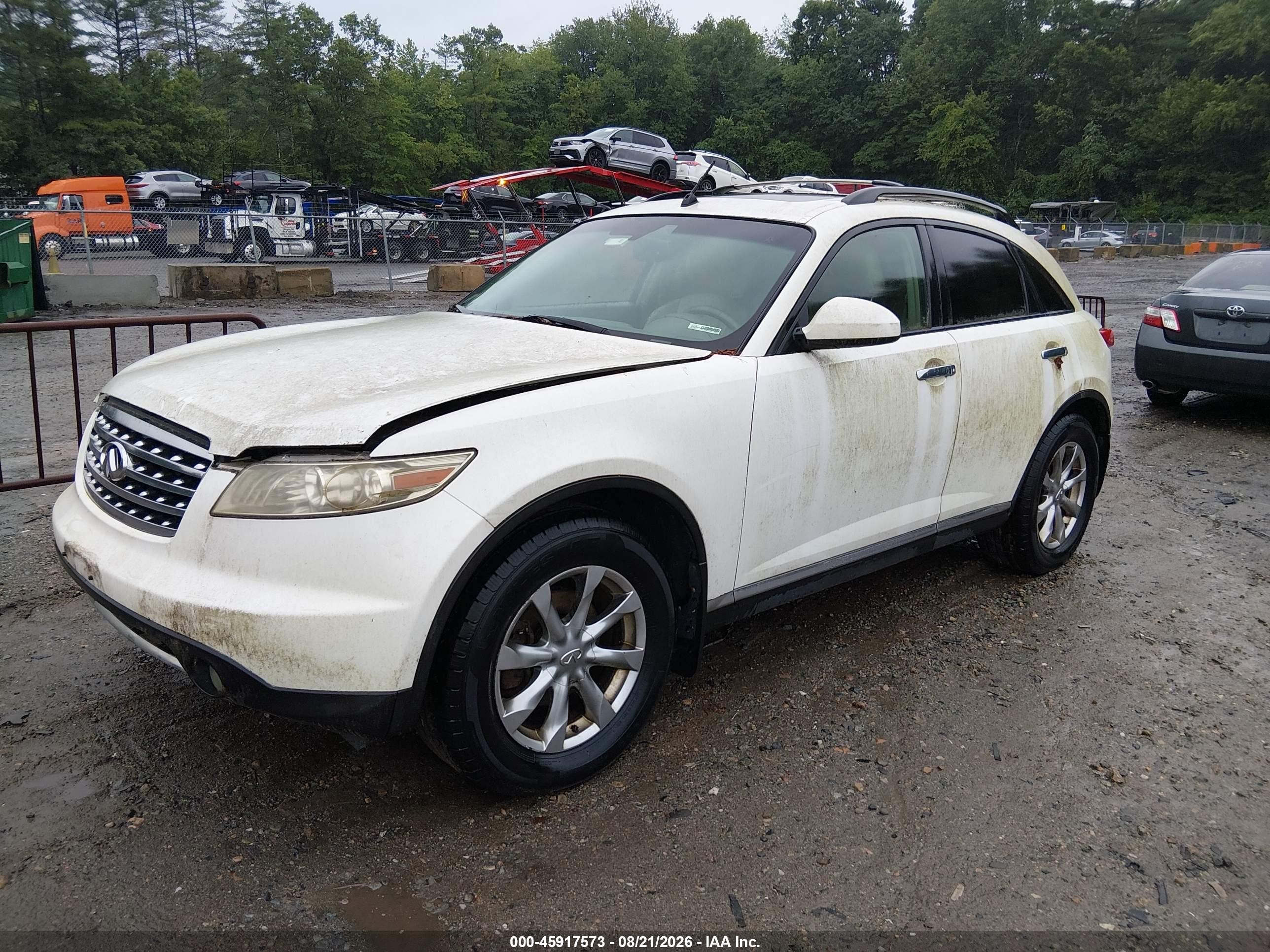 2008 Infiniti Fx35   White vin: JNRAS08W28X208312