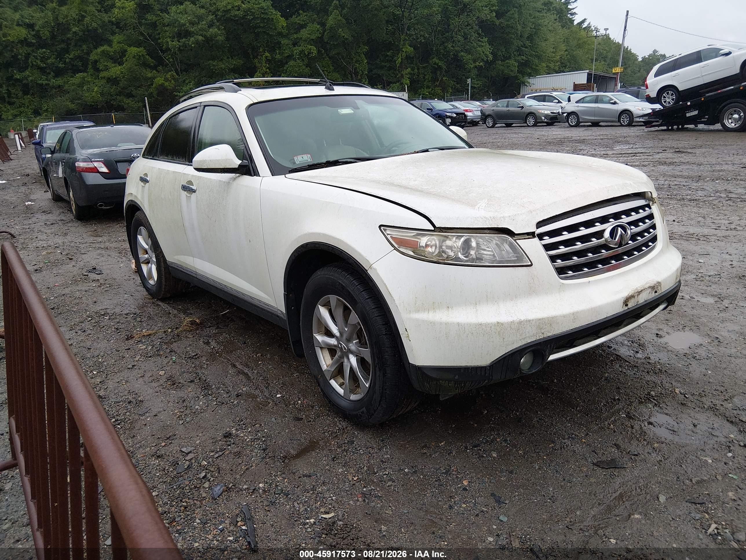 2008 Infiniti Fx35   White vin: JNRAS08W28X208312