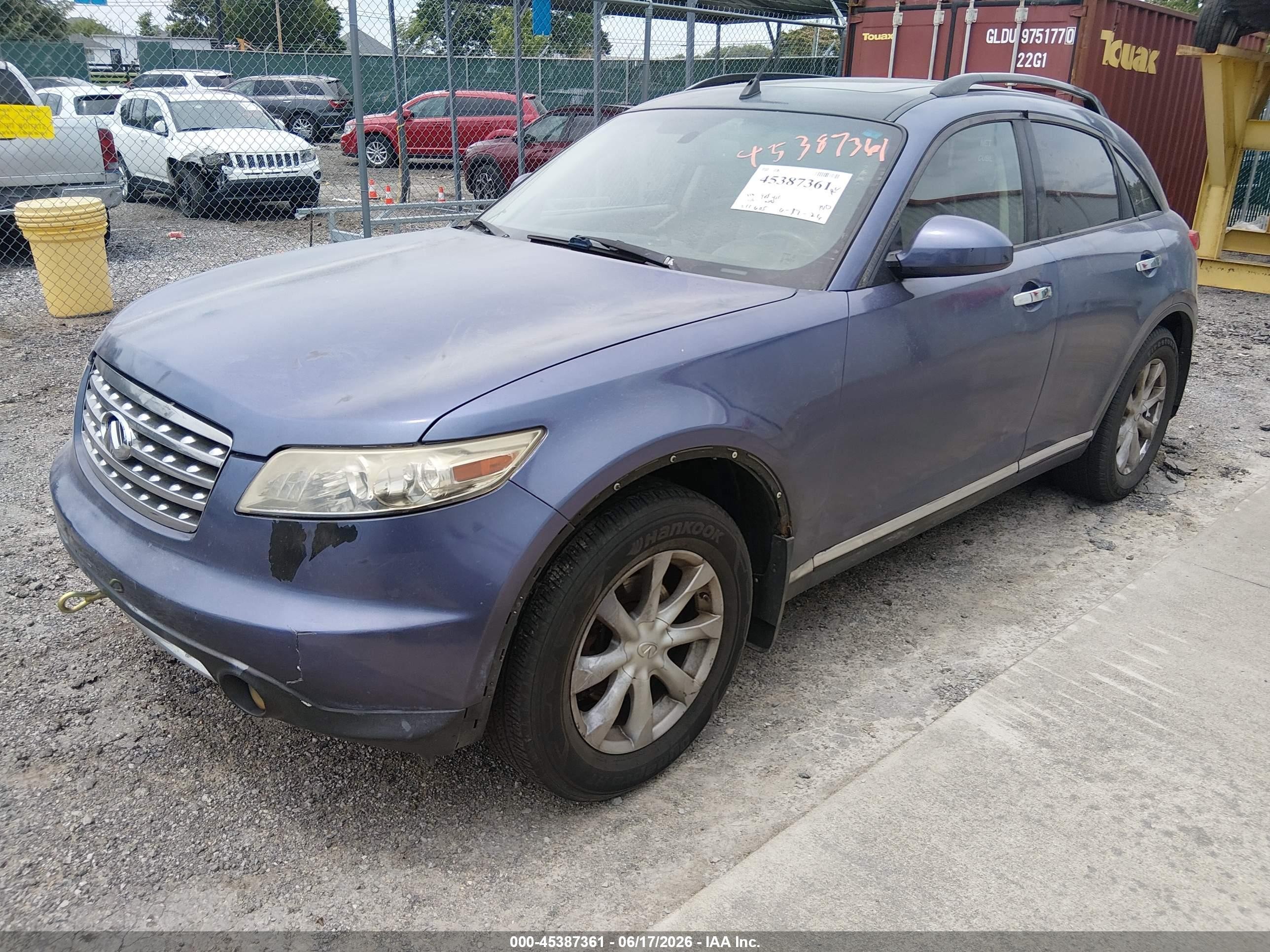 2006 Infiniti Fx35   Blue vin: JNRAS08W36X211586