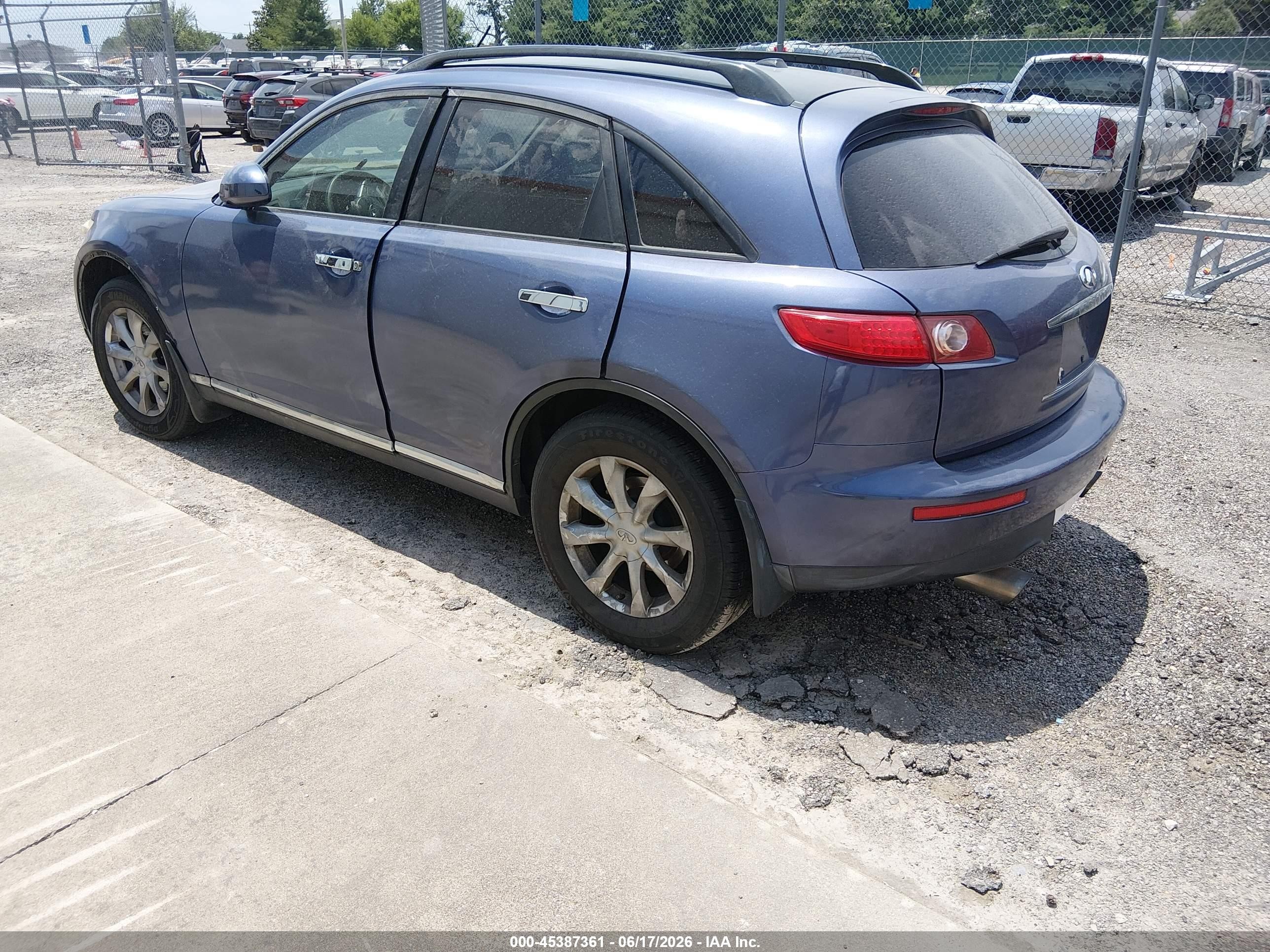 2006 Infiniti Fx35   Blue vin: JNRAS08W36X211586