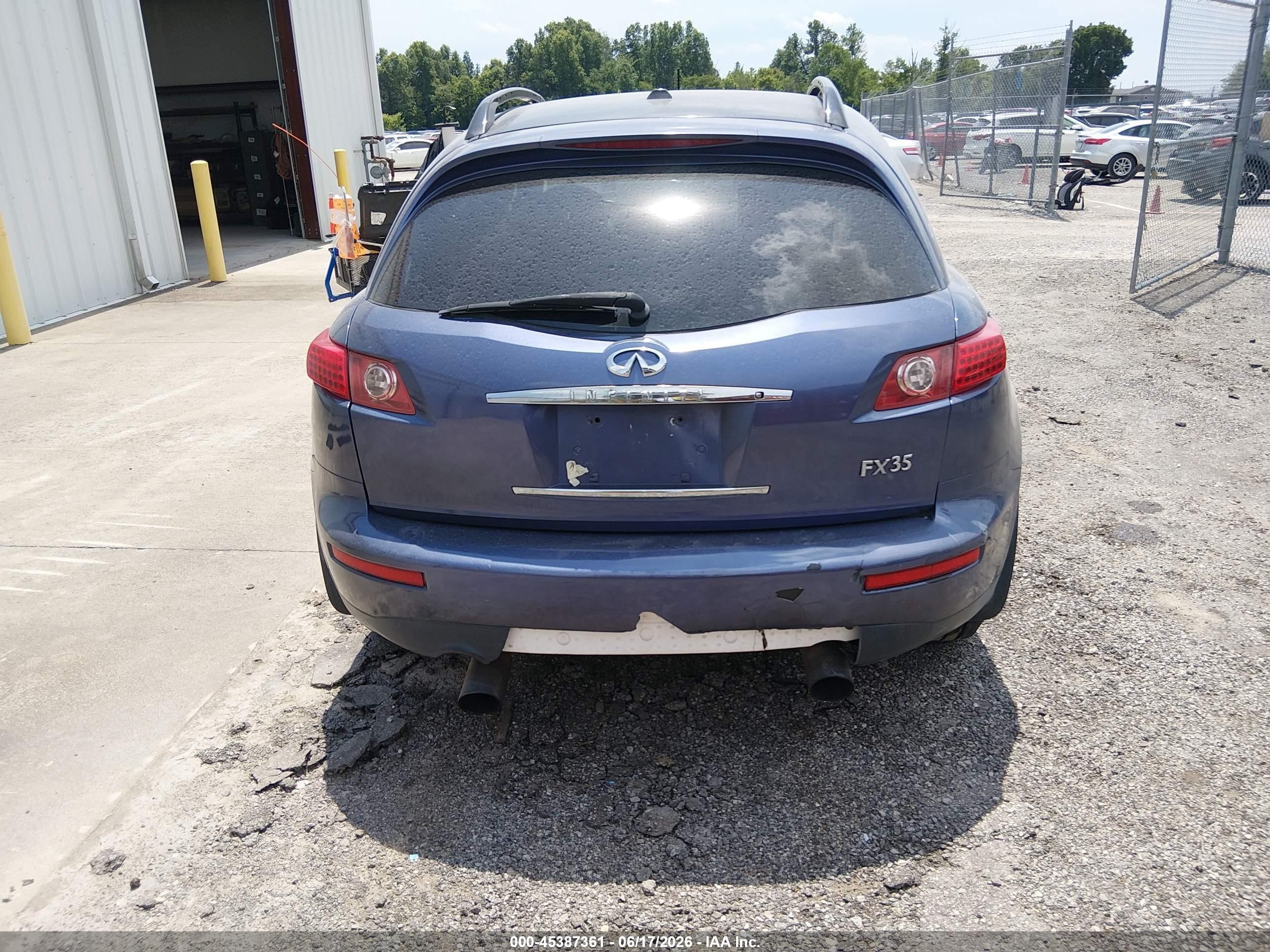 2006 Infiniti Fx35   Blue vin: JNRAS08W36X211586