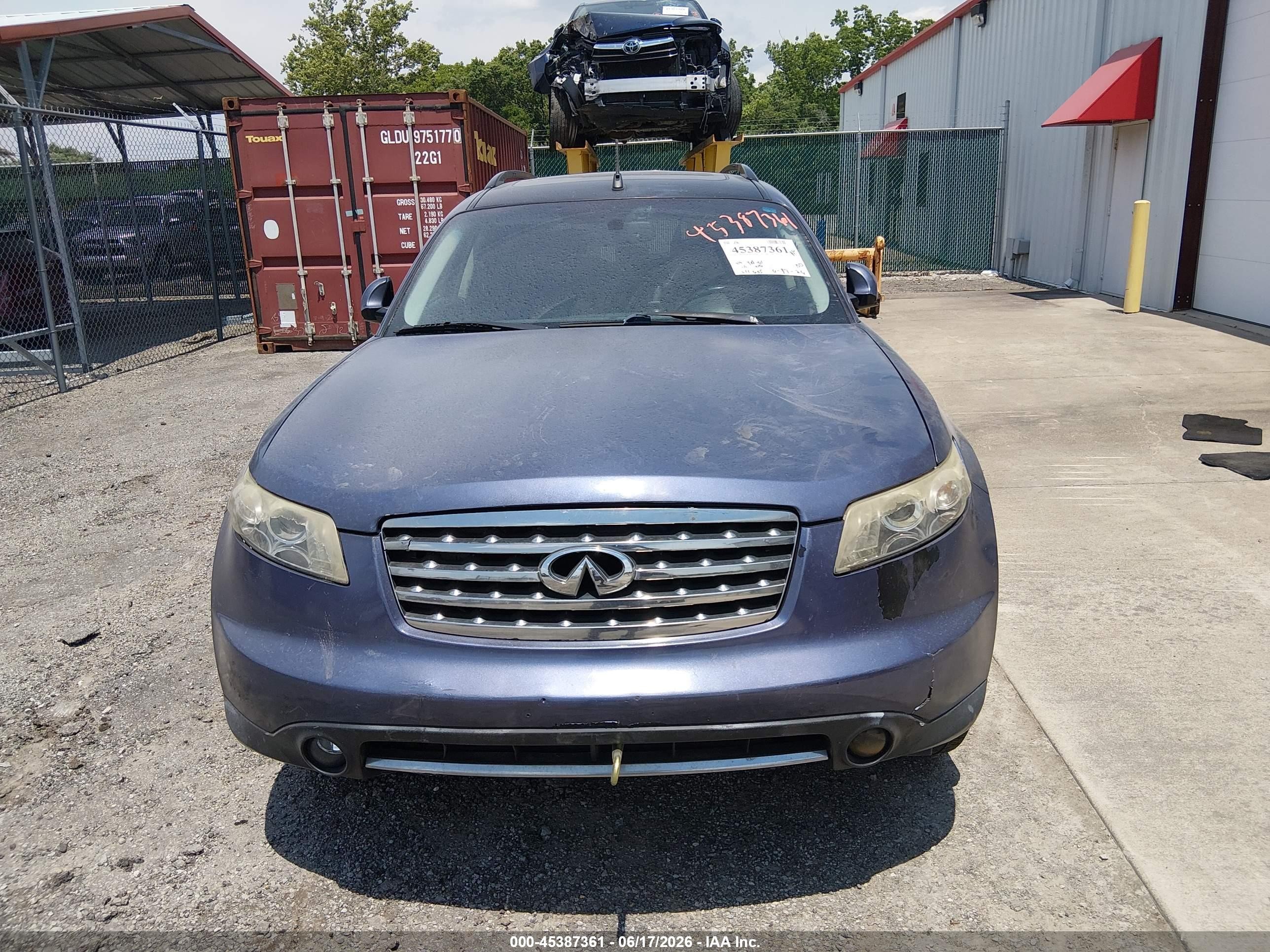 2006 Infiniti Fx35   Blue vin: JNRAS08W36X211586