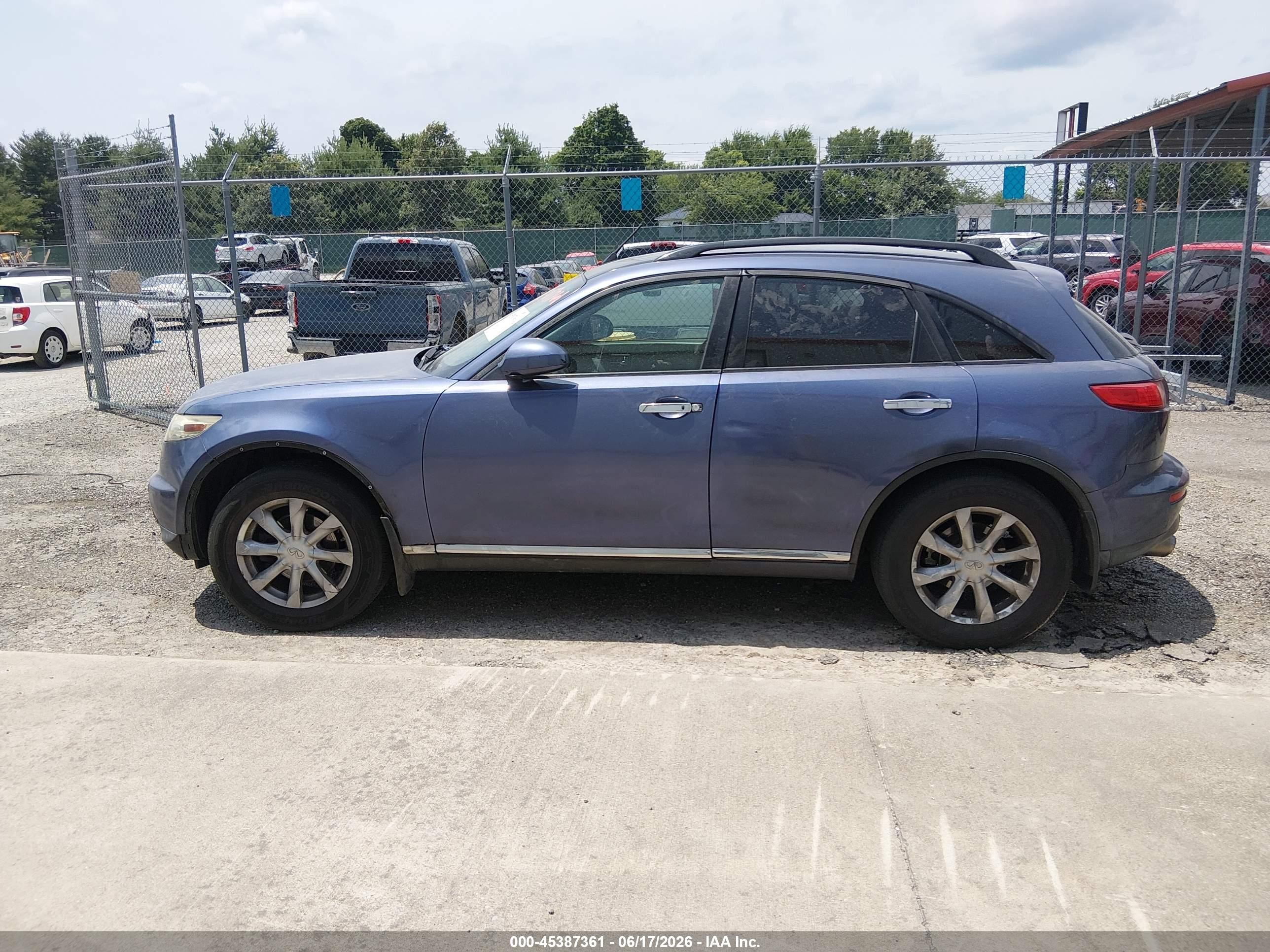 2006 Infiniti Fx35   Blue vin: JNRAS08W36X211586