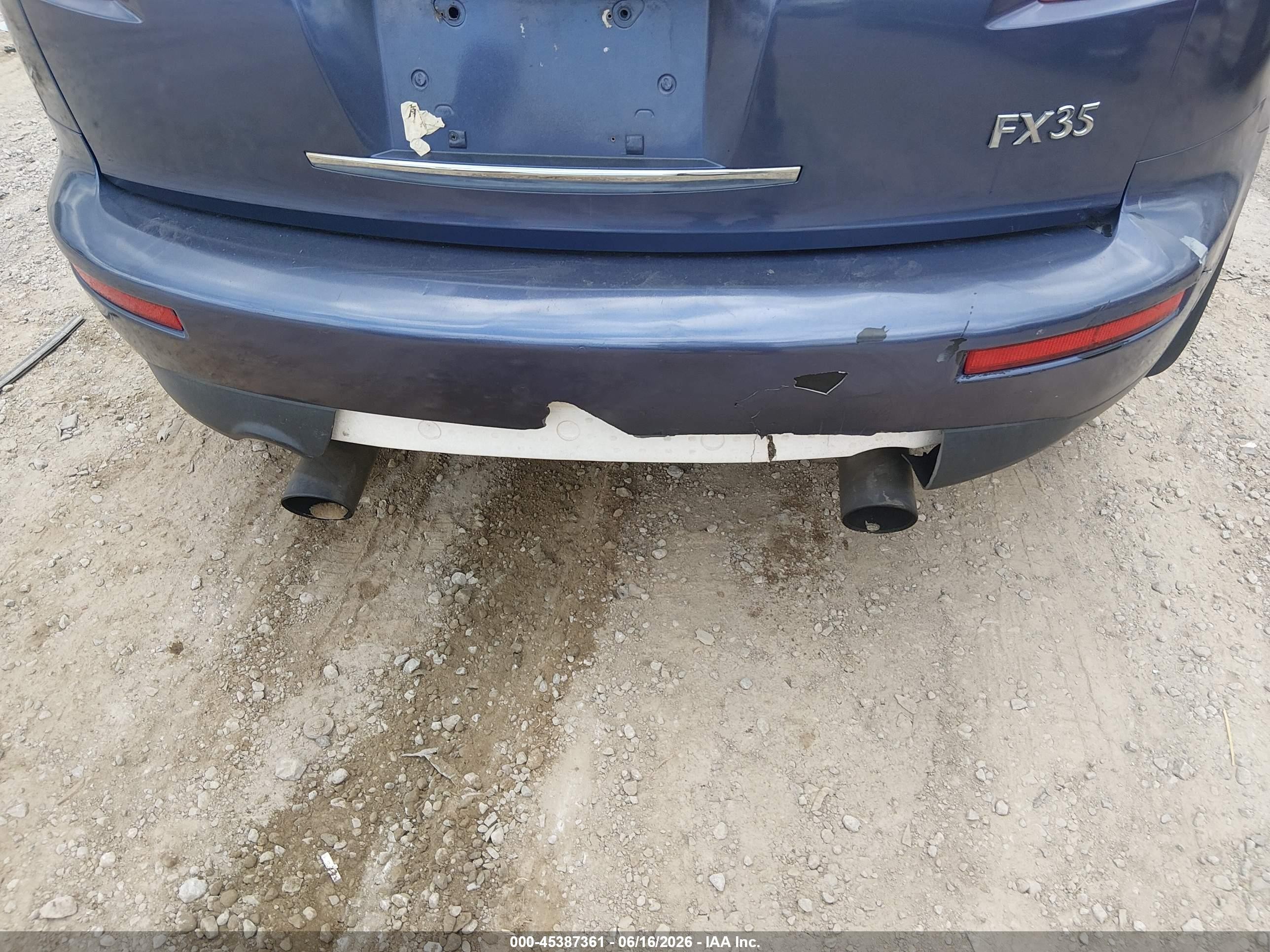 2006 Infiniti Fx35   Blue vin: JNRAS08W36X211586