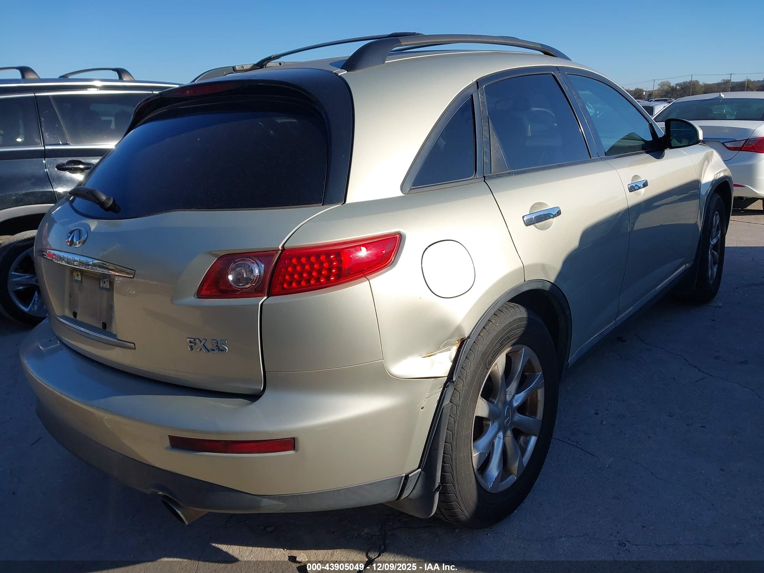 2007 Infiniti Fx35   Gold vin: JNRAS08W37X204204