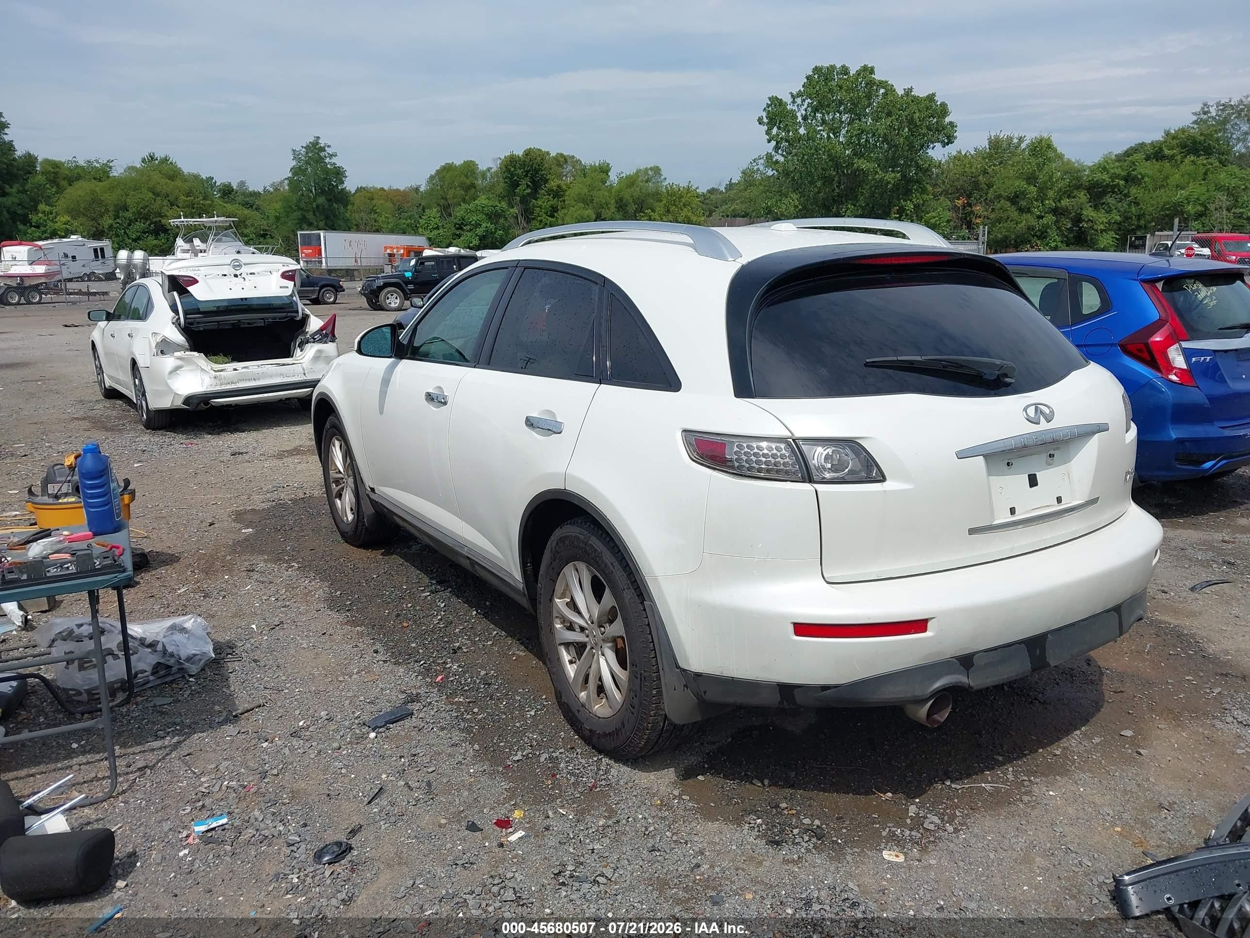 2008 Infiniti Fx35   Белый vin: JNRAS08W38X209484