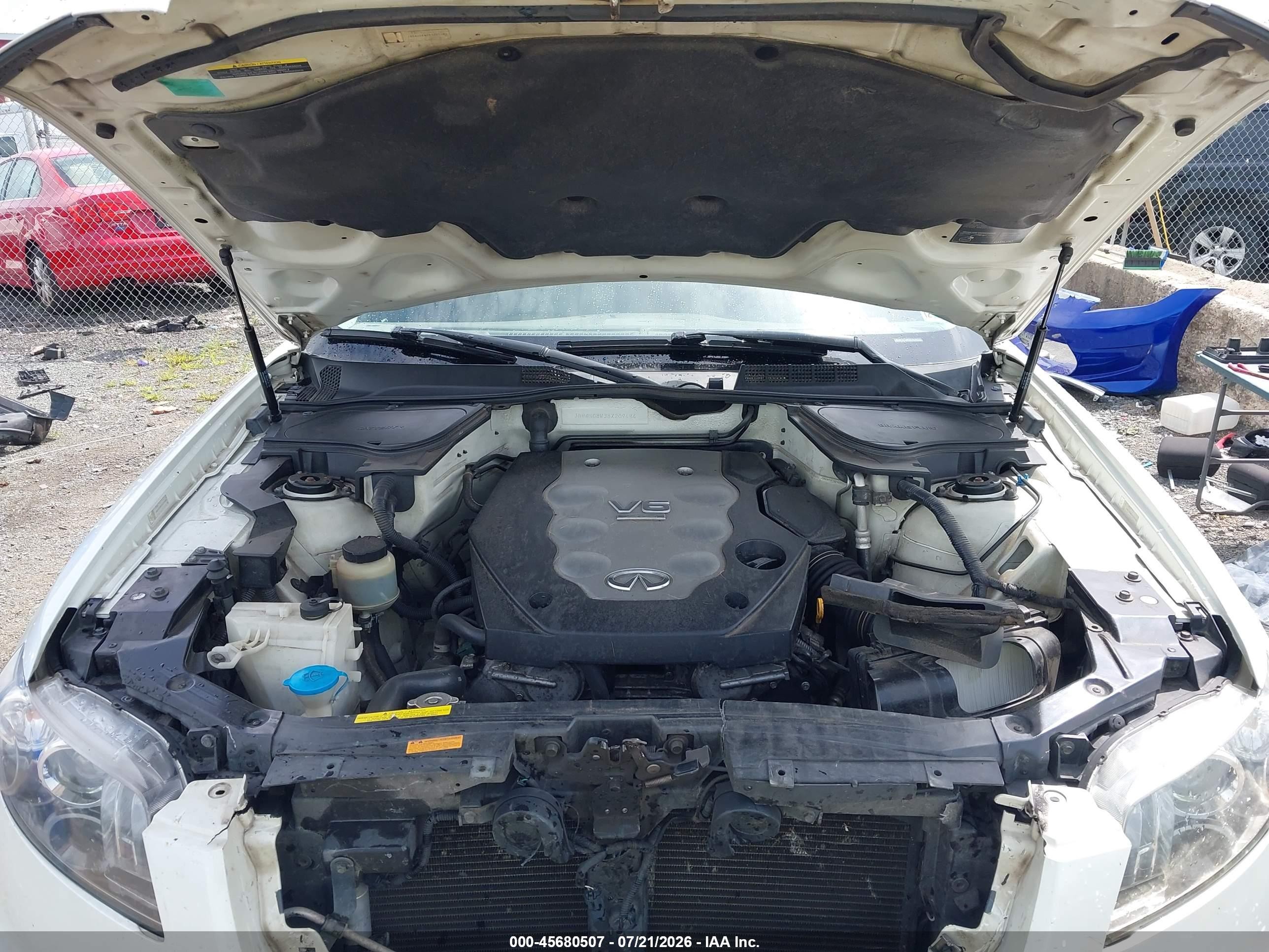 2008 Infiniti Fx35   Белый vin: JNRAS08W38X209484