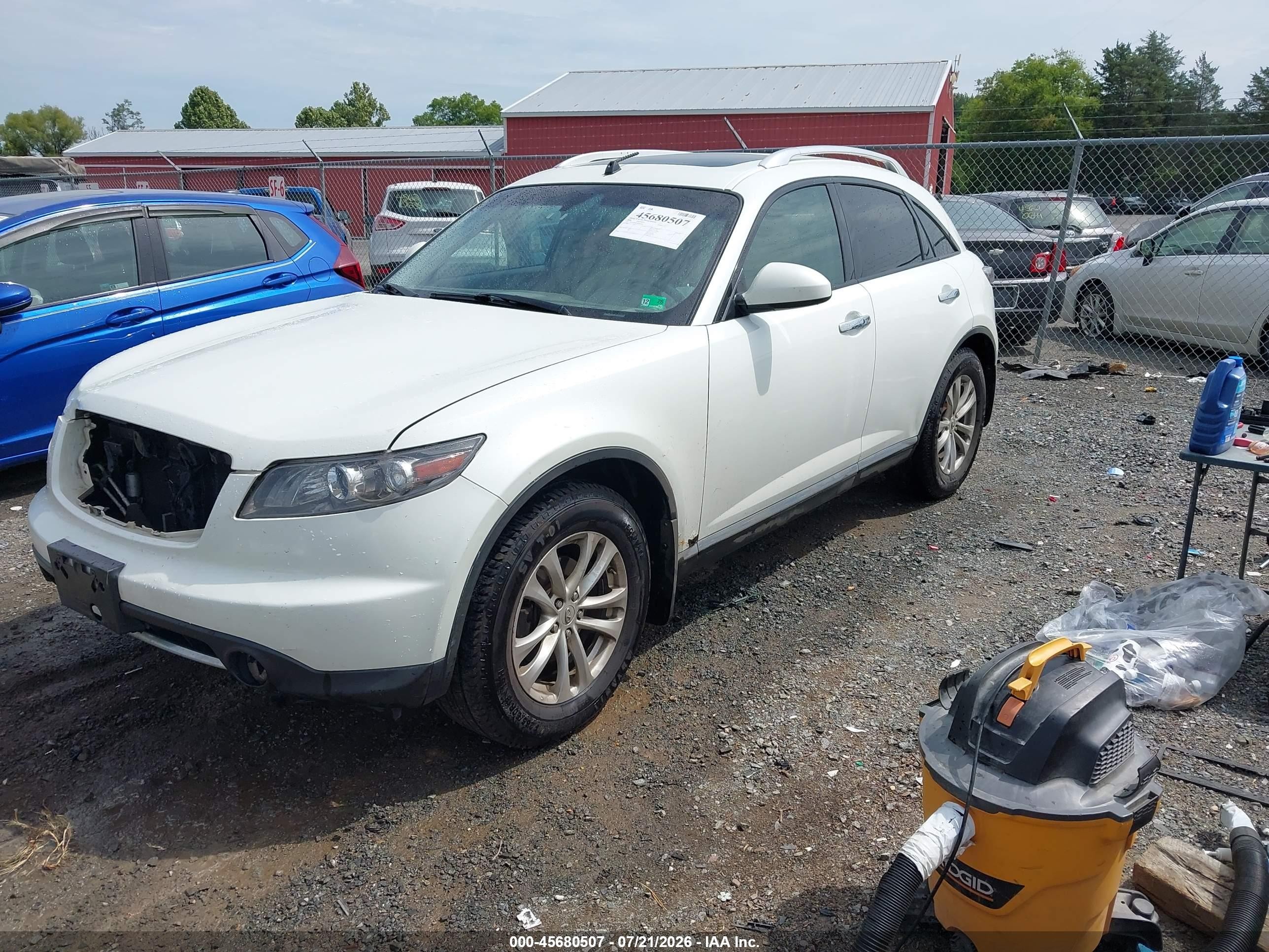 2008 Infiniti Fx35   Белый vin: JNRAS08W38X209484