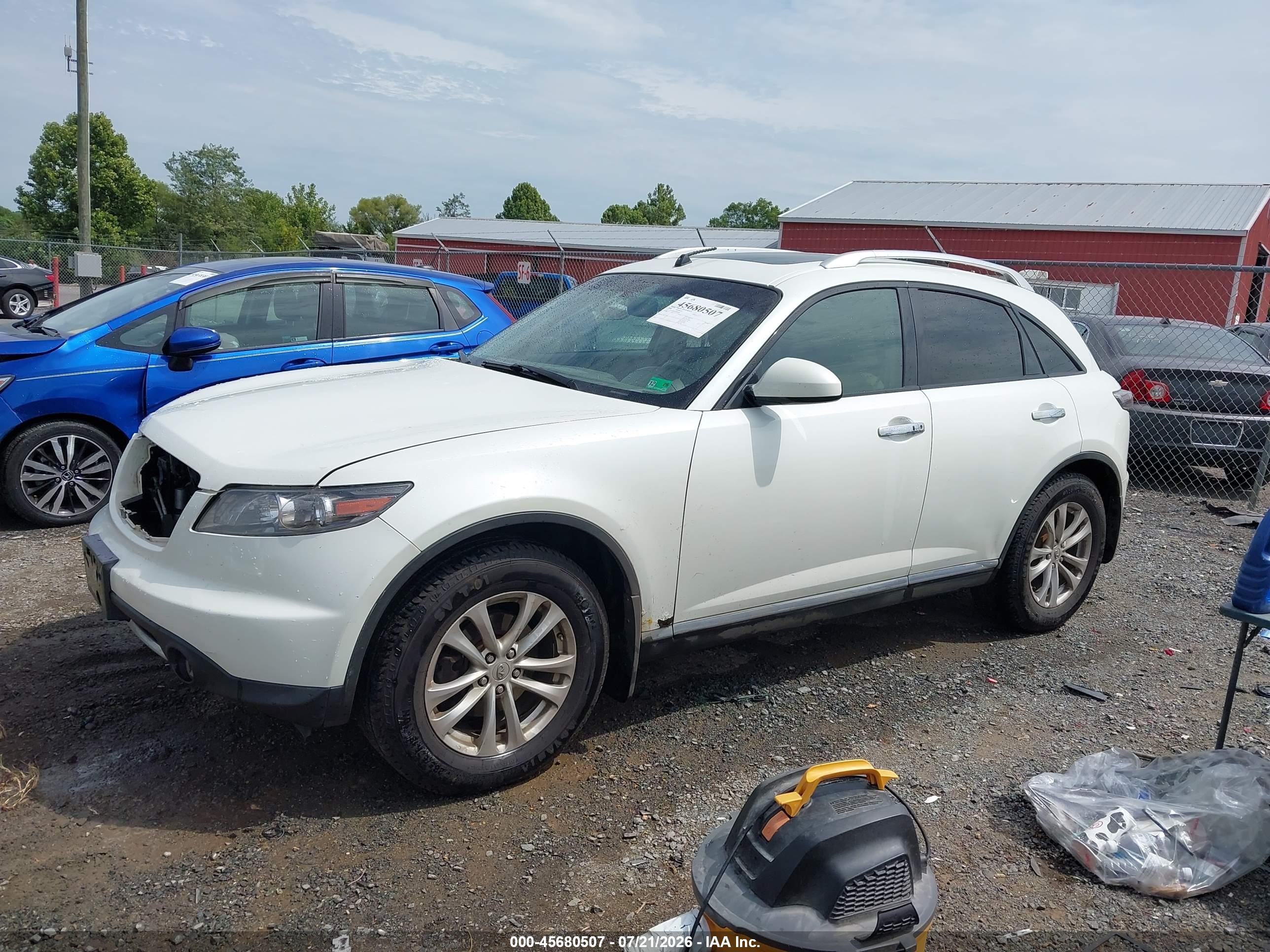 2008 Infiniti Fx35   Белый vin: JNRAS08W38X209484