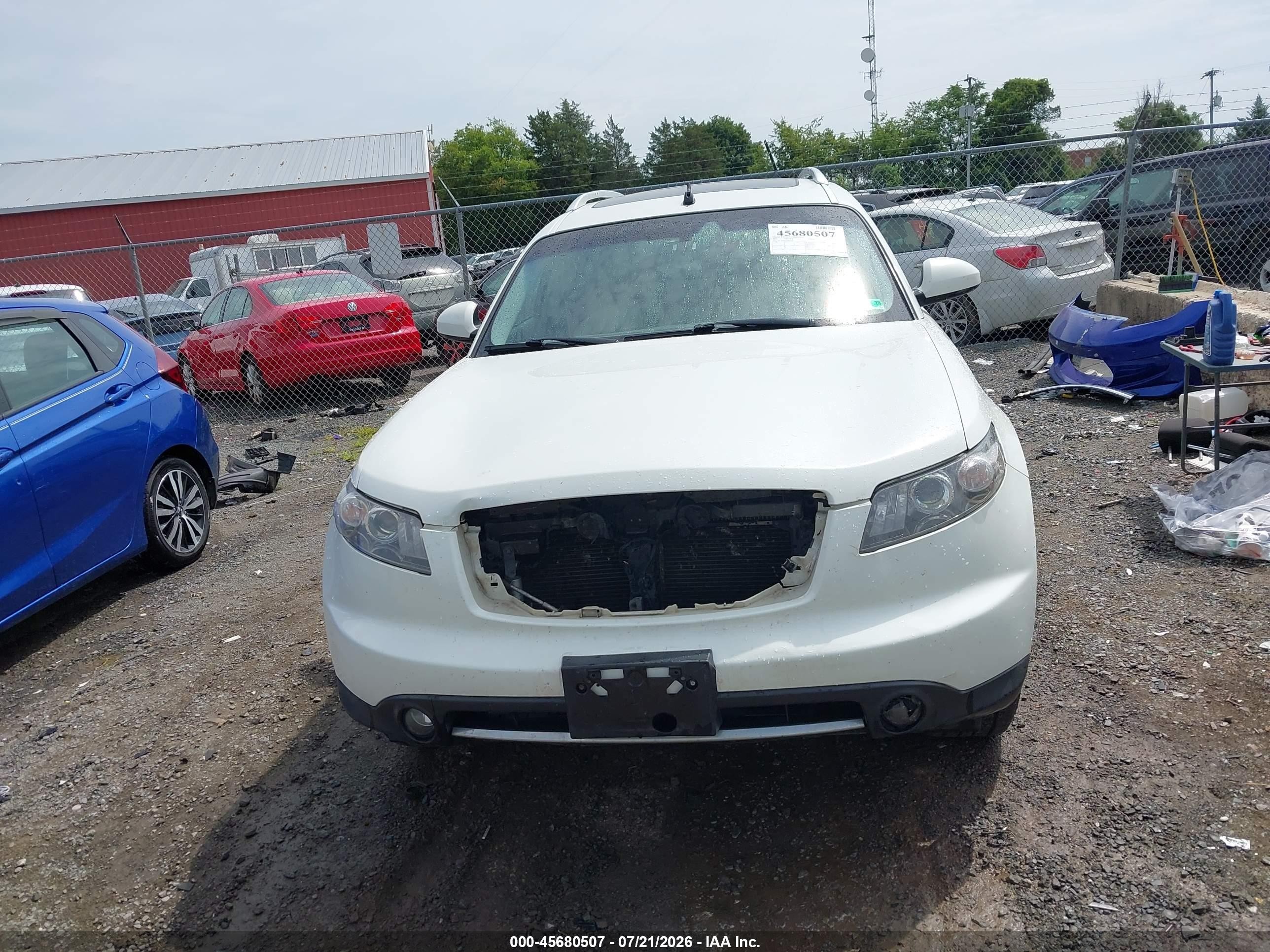 2008 Infiniti Fx35   Белый vin: JNRAS08W38X209484