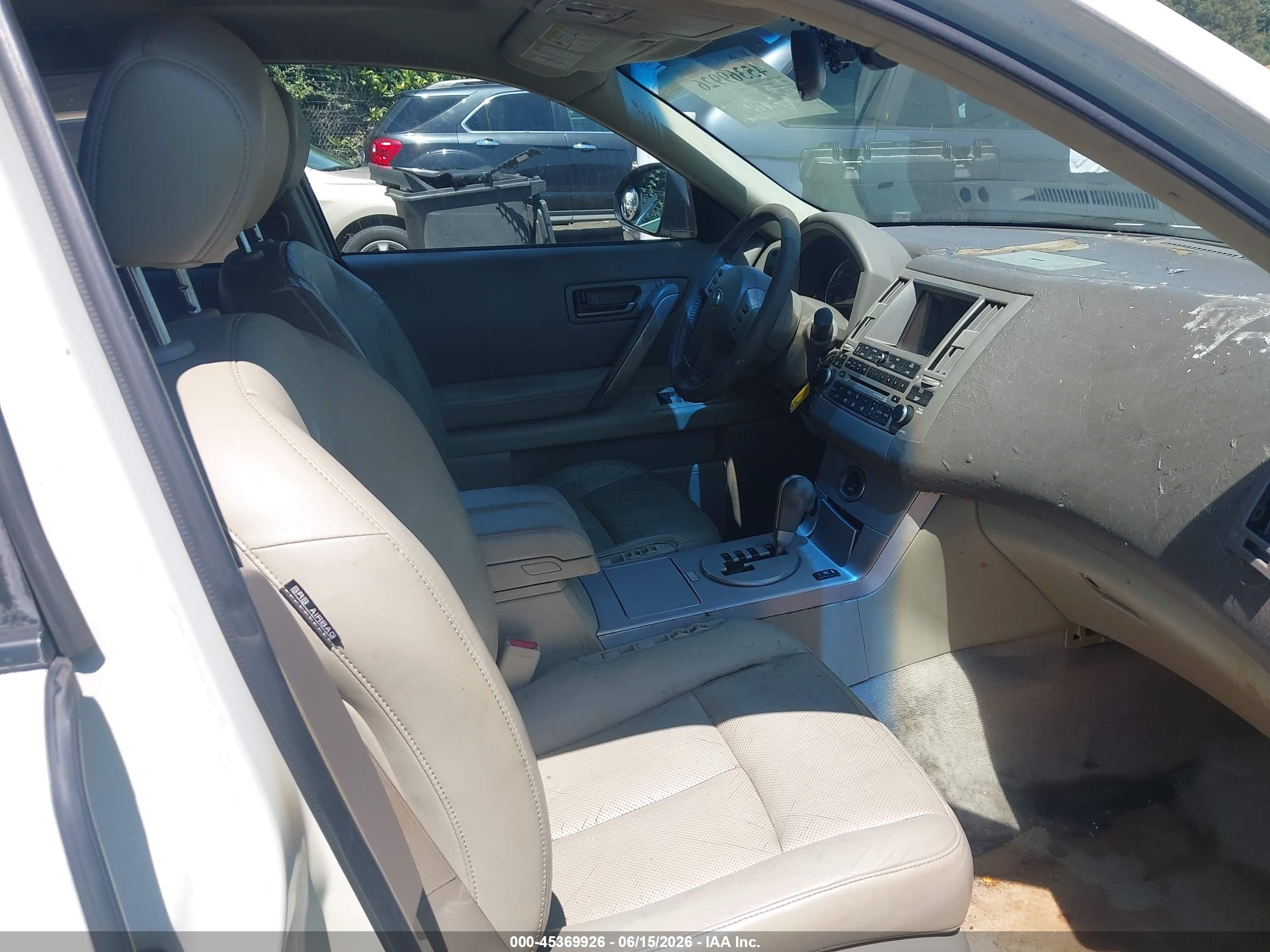 2005 Infiniti Fx35   White vin: JNRAS08W45X206492