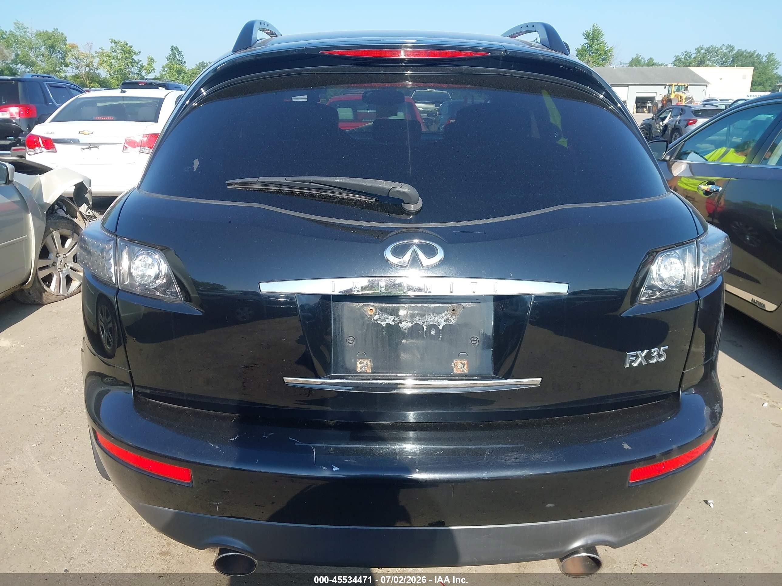 2005 Infiniti Fx35   Black vin: JNRAS08W45X215550