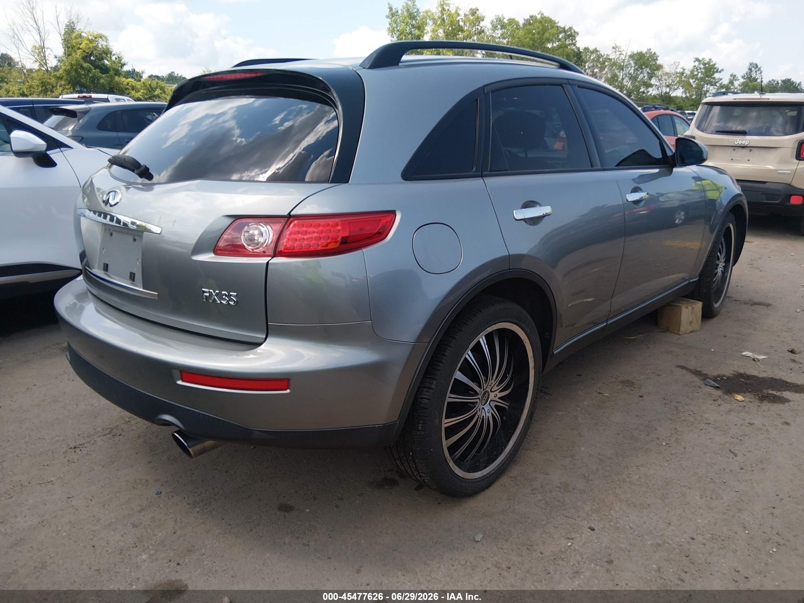 2005 Infiniti Fx35   Silver vin: JNRAS08W45X220330