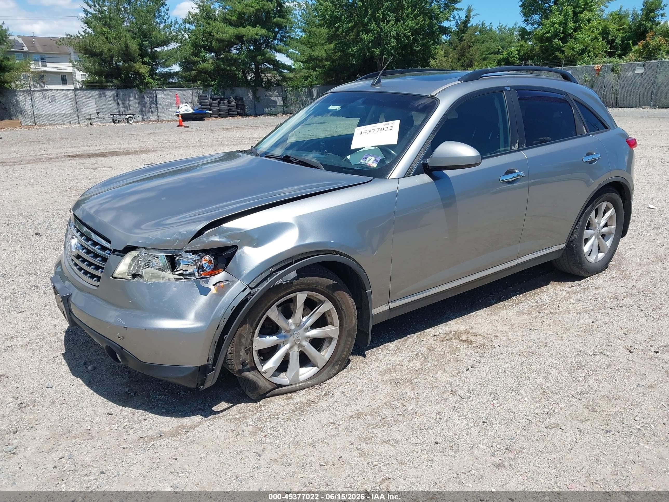 2006 Infiniti Fx35 Серый vin: JNRAS08W46X203819
