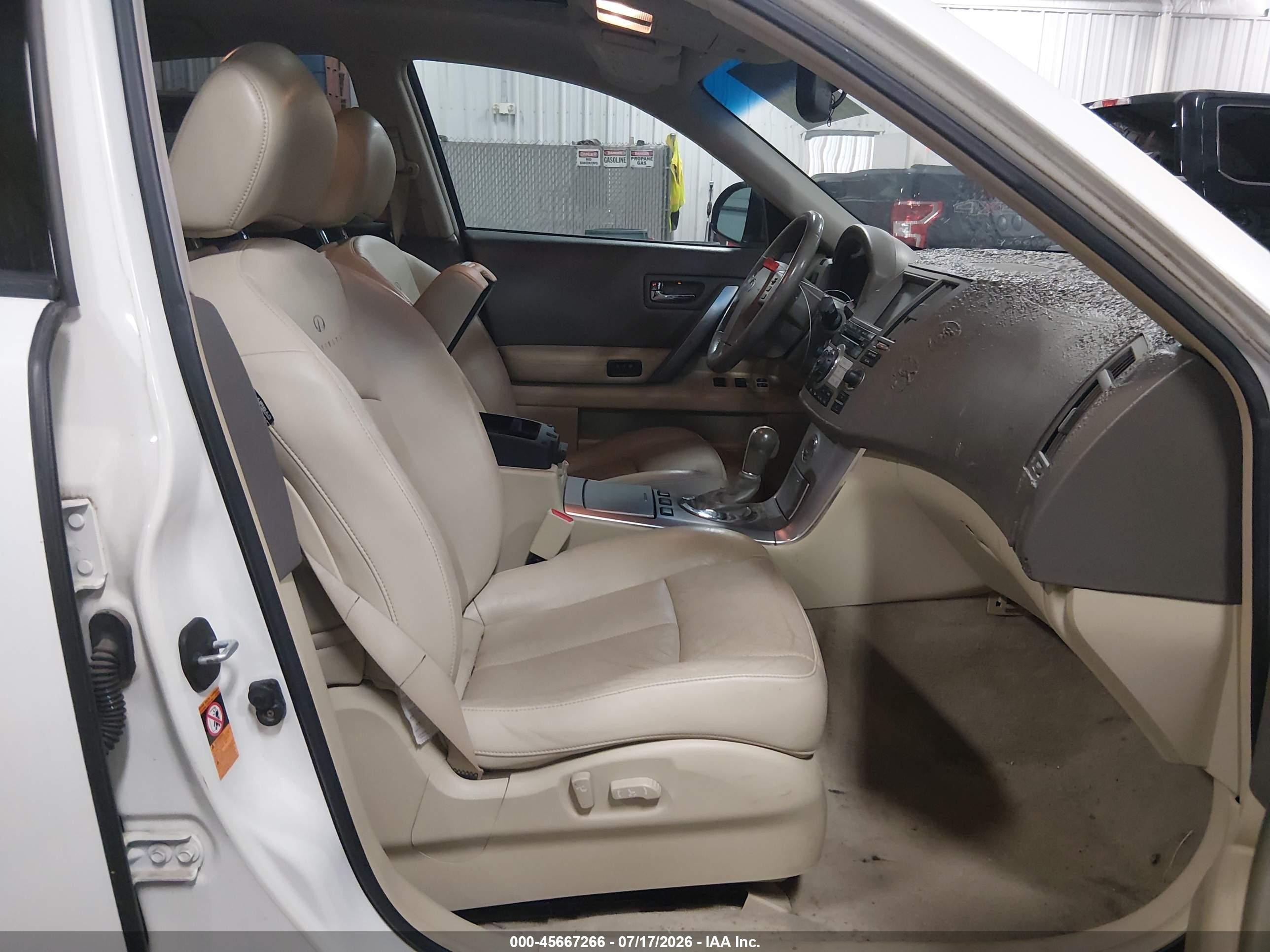2007 Infiniti Fx35   White vin: JNRAS08W47X209007