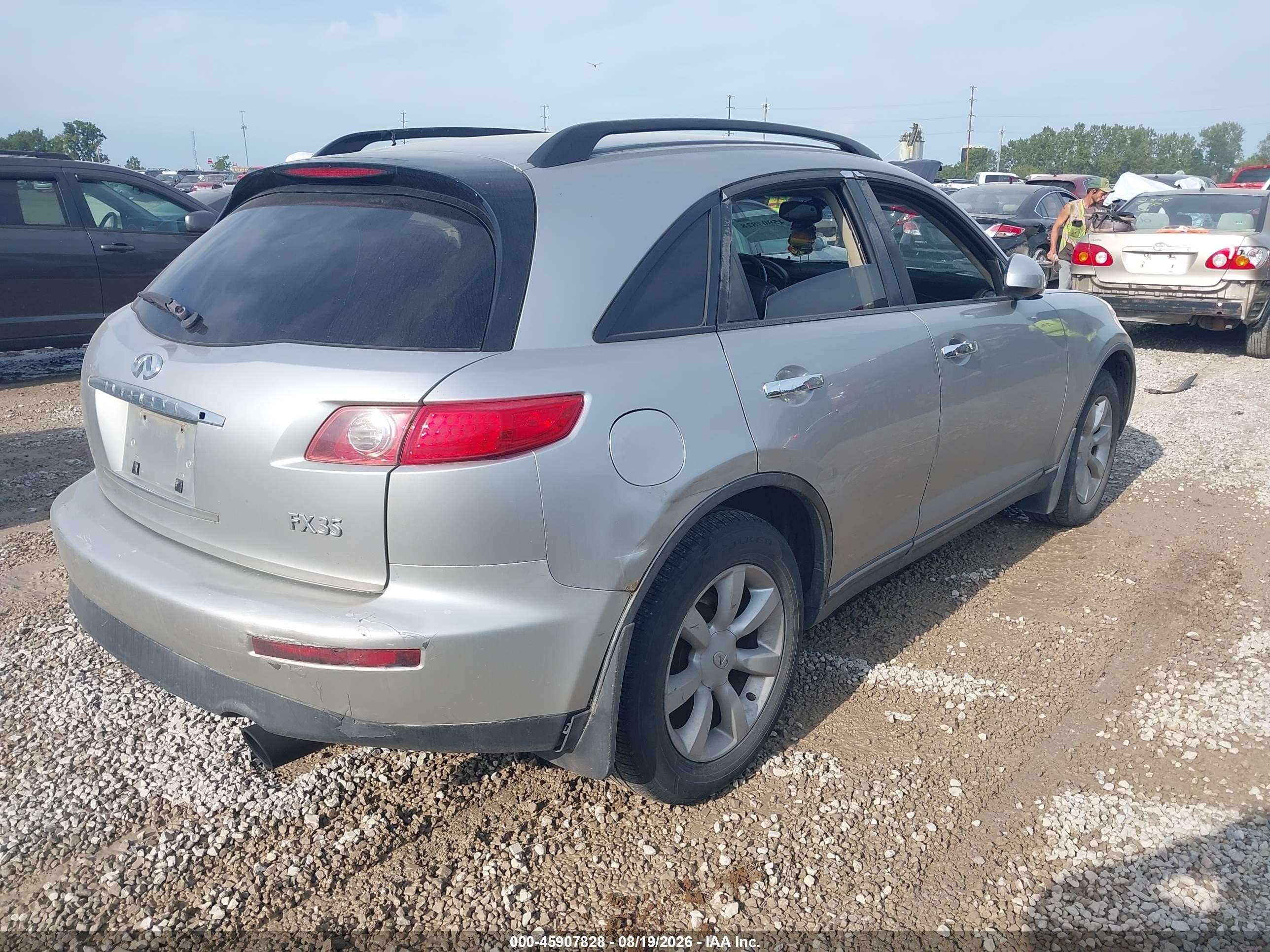 2004 Infiniti Fx35   Silver vin: JNRAS08W54X219444