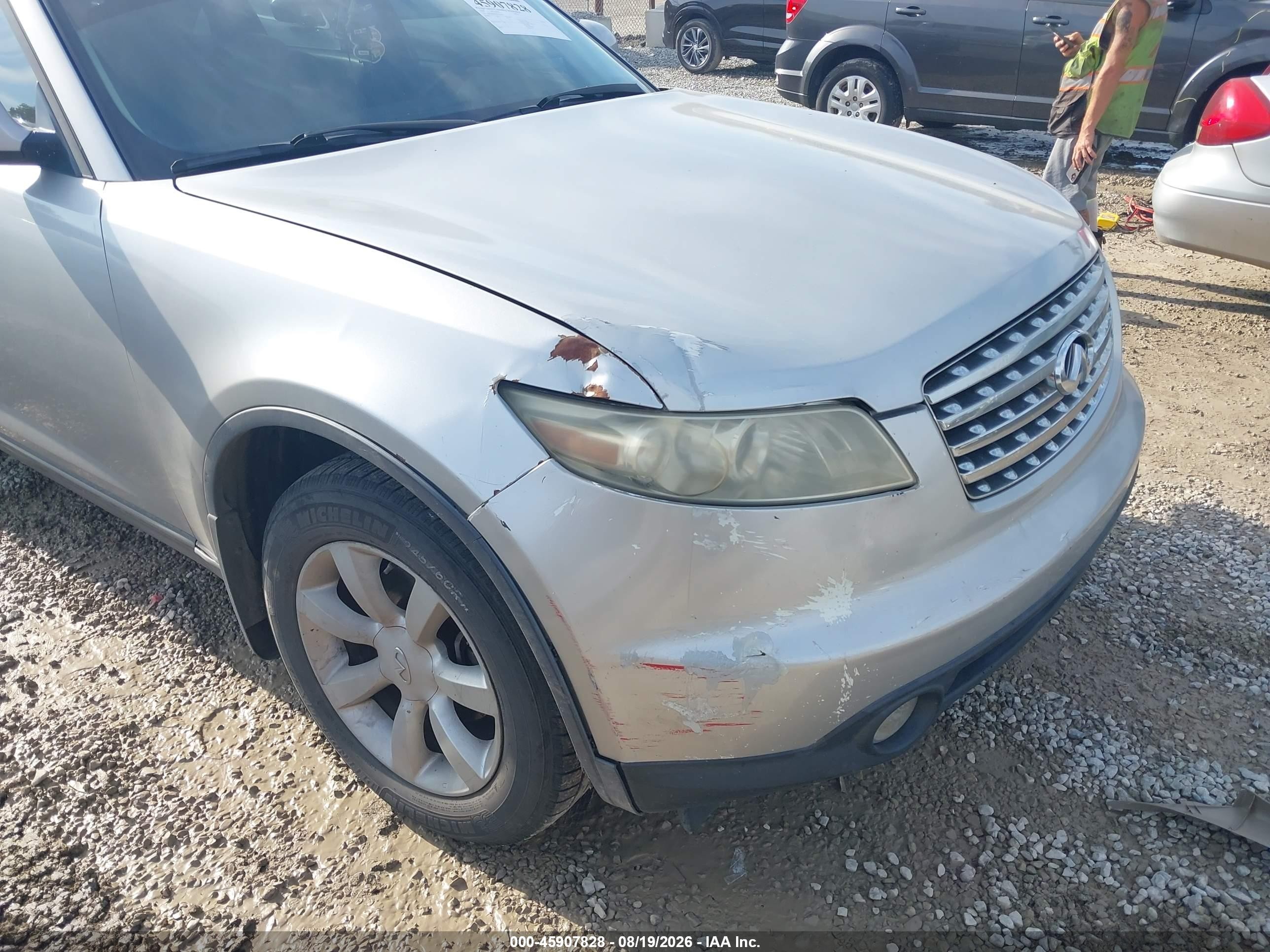 2004 Infiniti Fx35   Silver vin: JNRAS08W54X219444