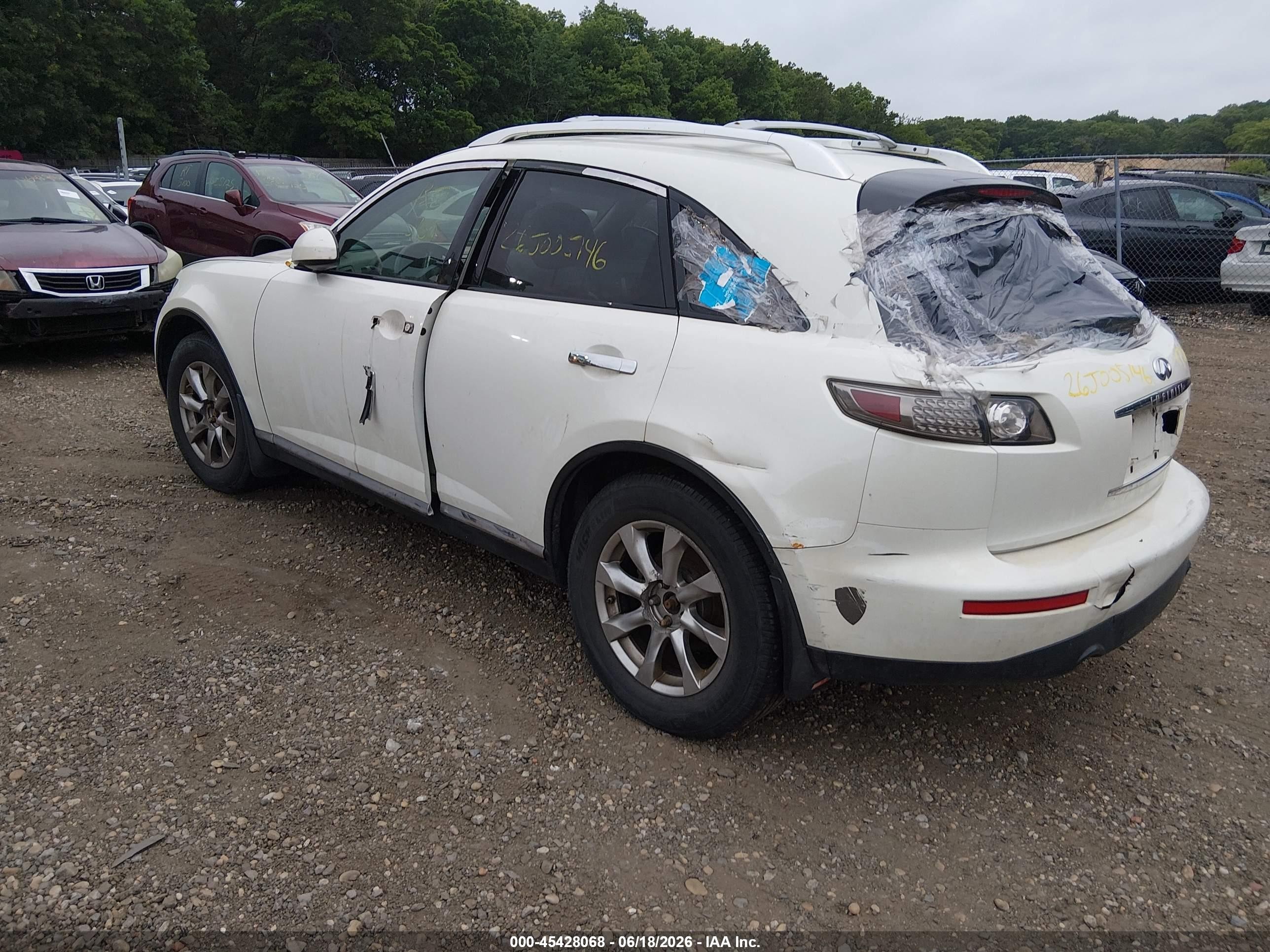 2008 Infiniti Fx35   White vin: JNRAS08W58X208577