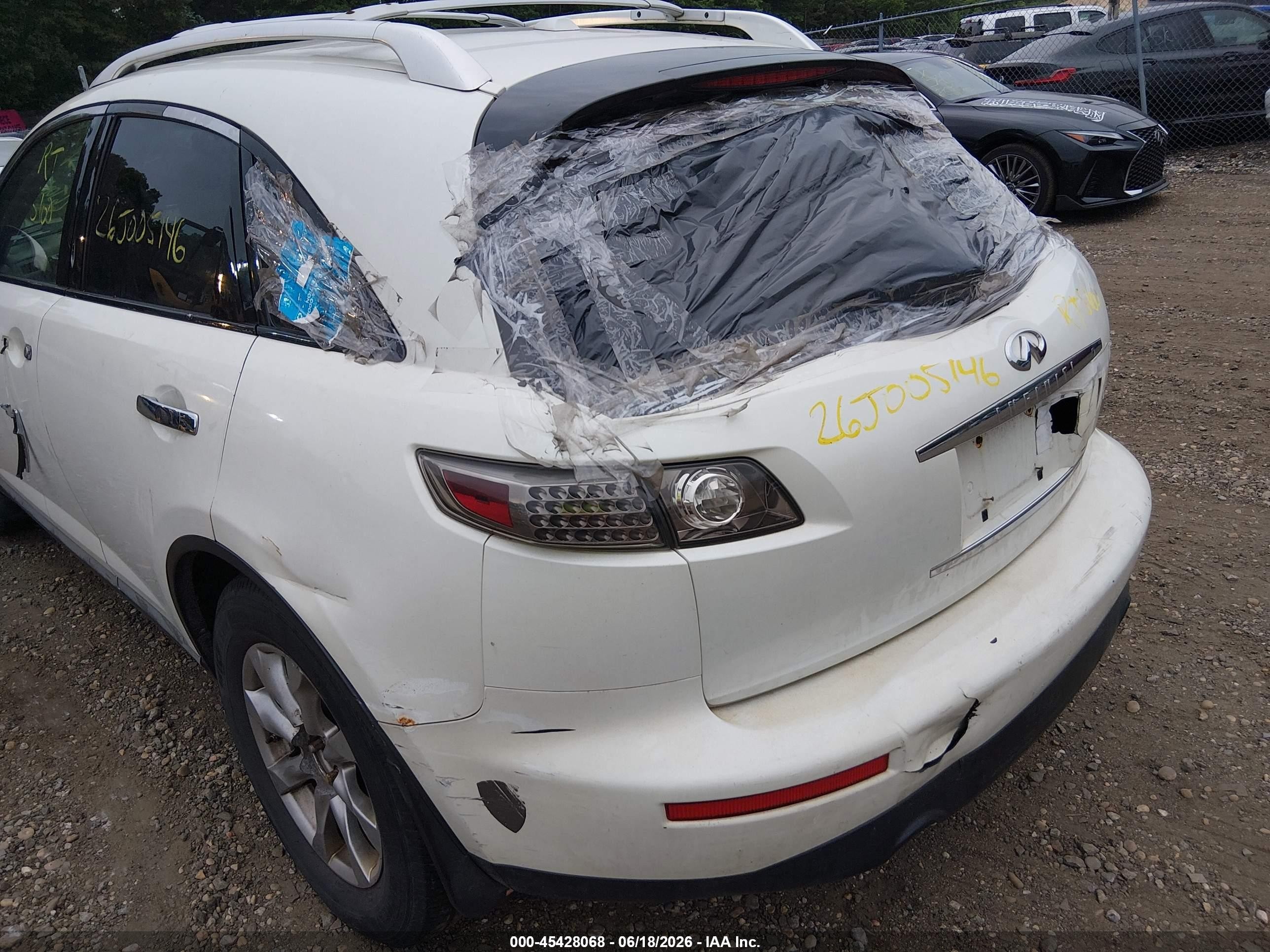 2008 Infiniti Fx35   White vin: JNRAS08W58X208577