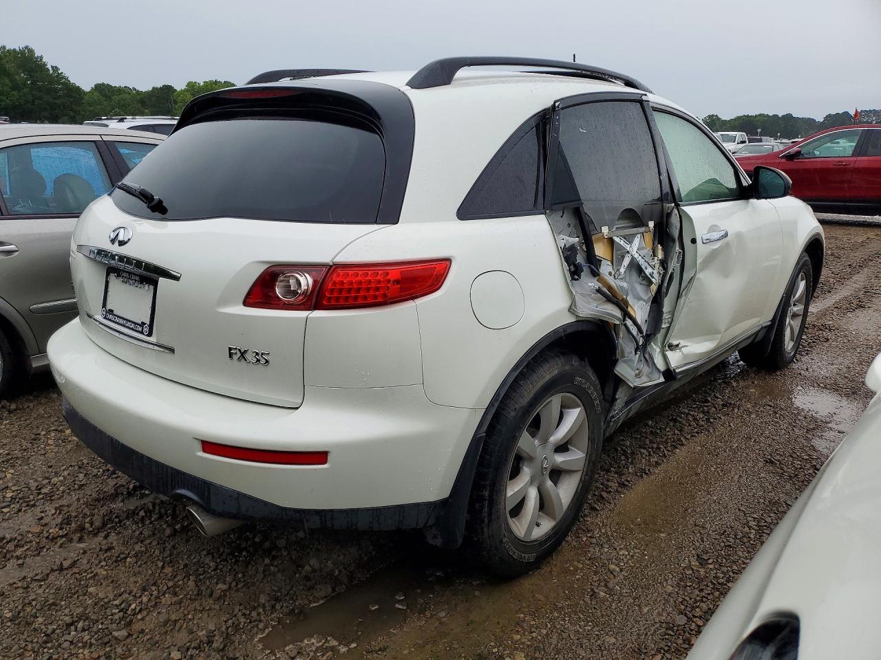 2004 Infiniti Fx35 Base White vin: JNRAS08W64X214804