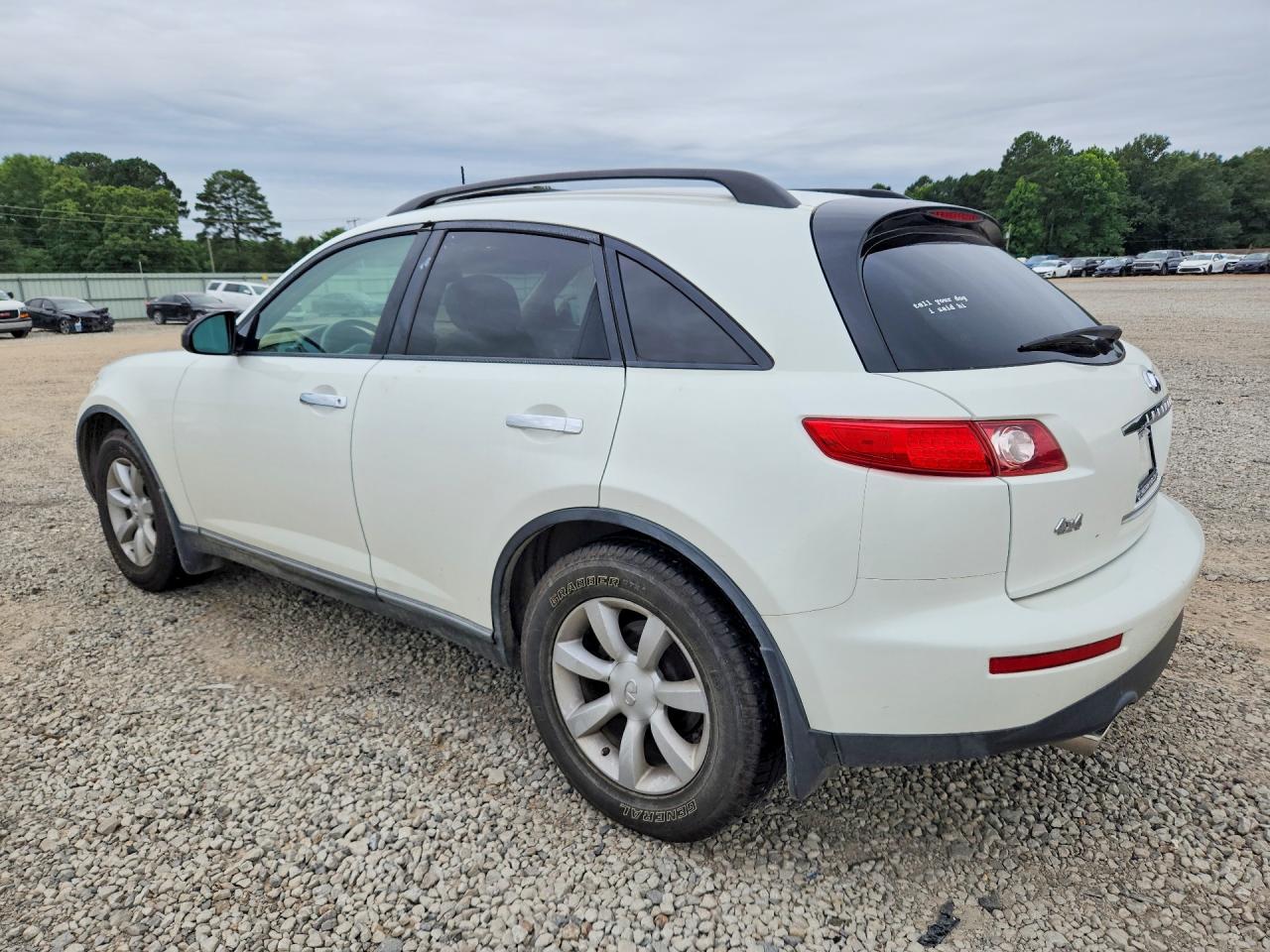 2004 Infiniti Fx35 Base White vin: JNRAS08W64X214804