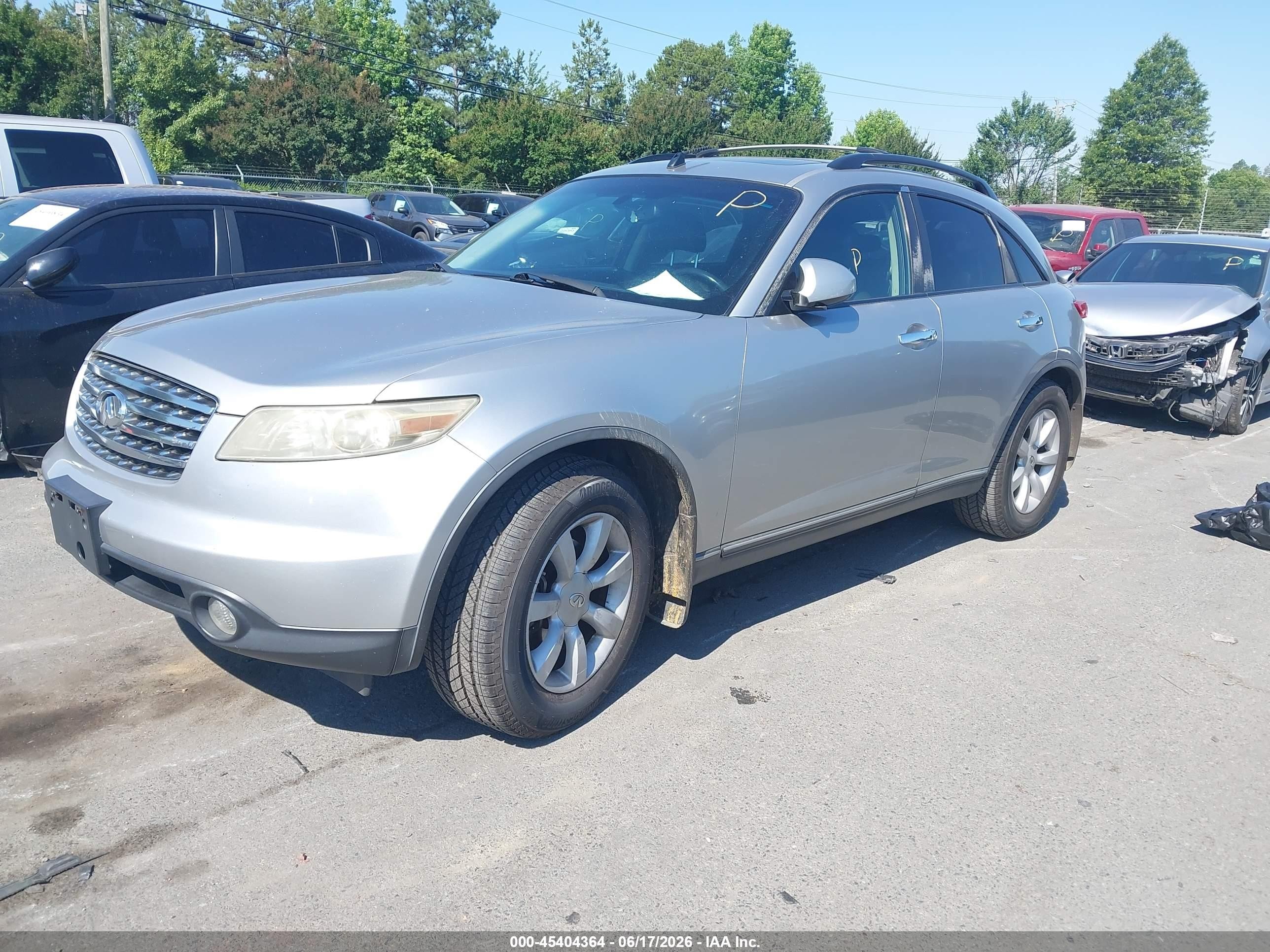 2005 Infiniti Fx35   Silver vin: JNRAS08W65X216487