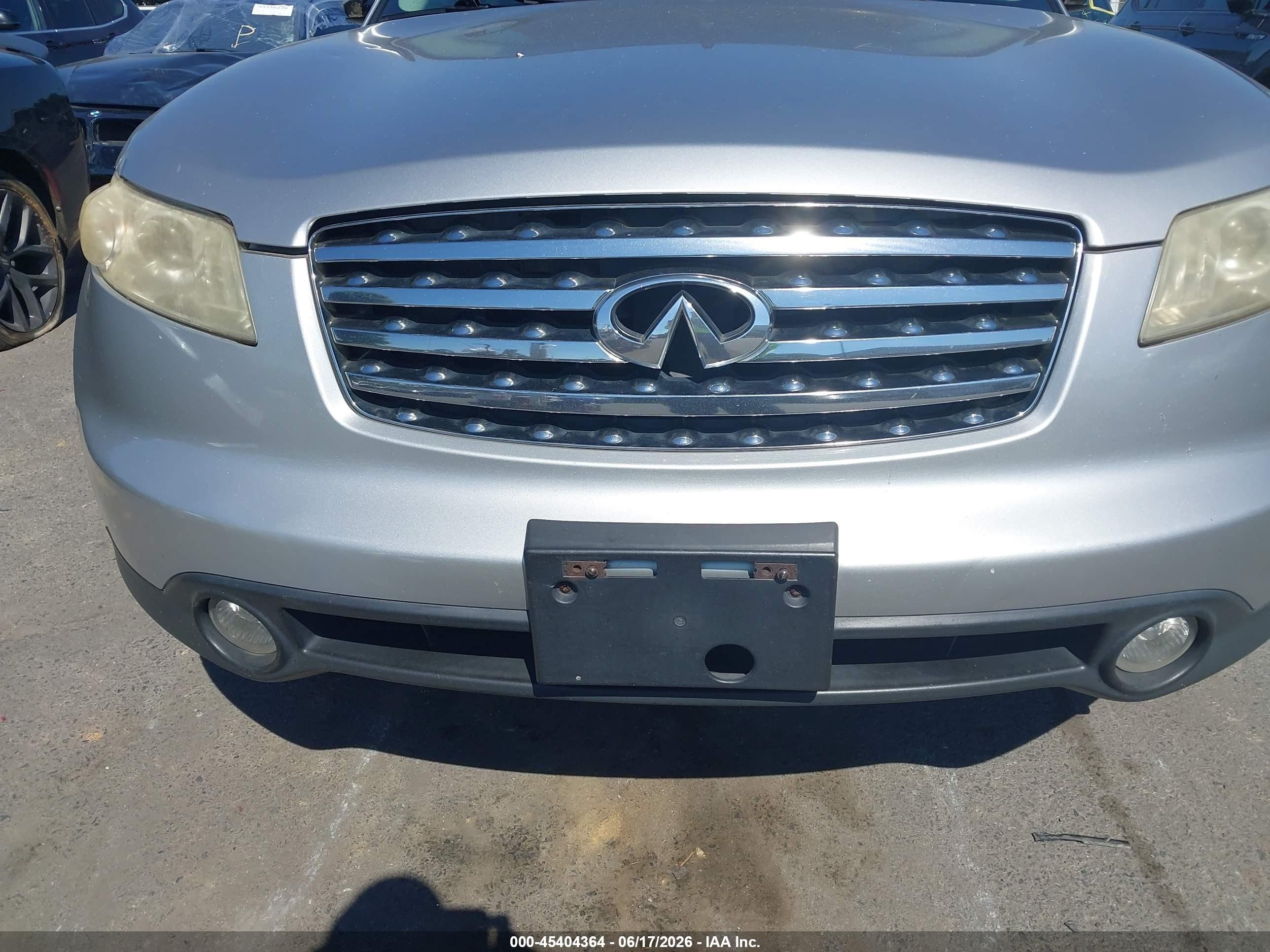 2005 Infiniti Fx35   Silver vin: JNRAS08W65X216487