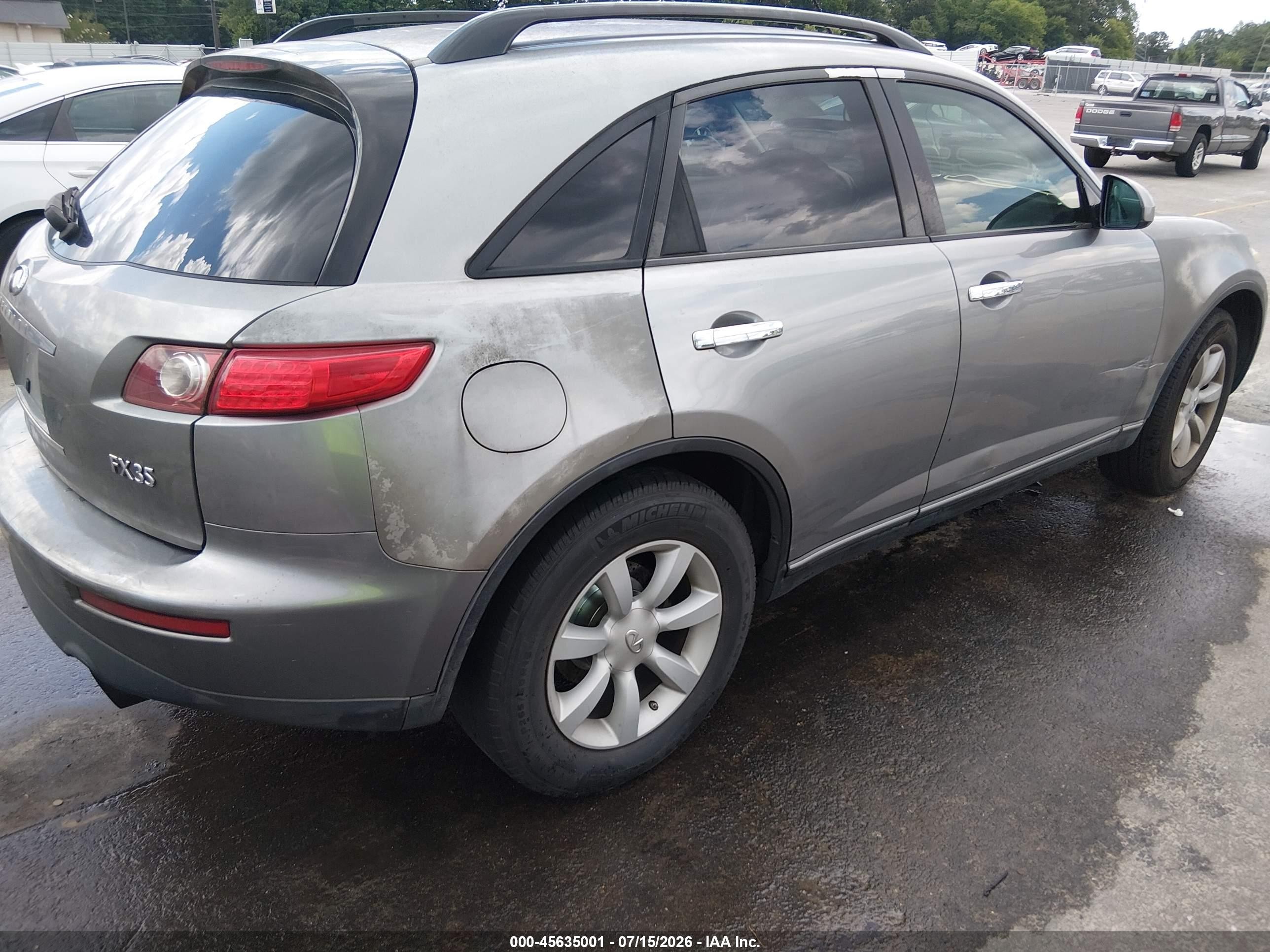2005 Infiniti Fx35   Серый vin: JNRAS08W75X215168