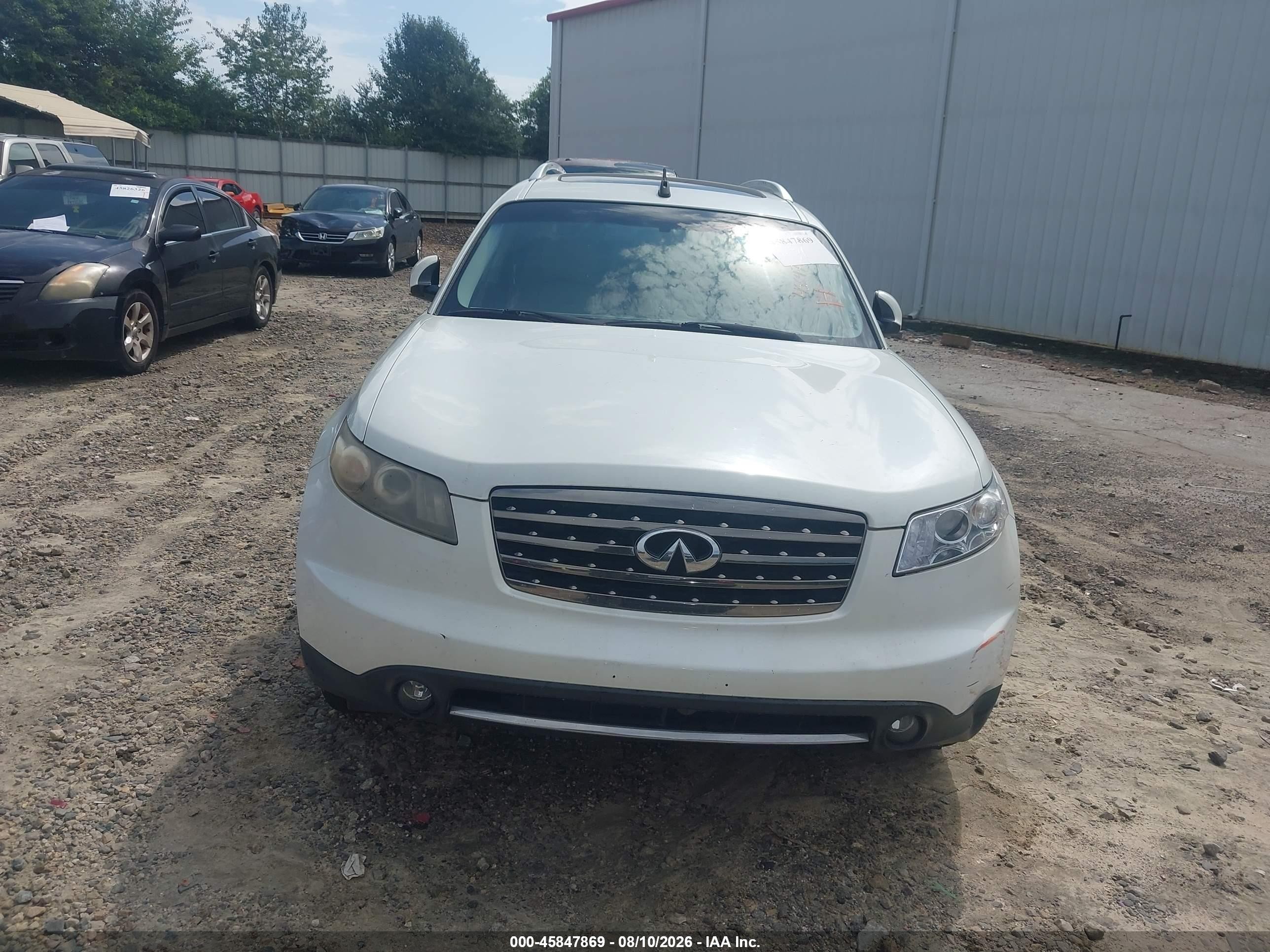 2006 Infiniti Fx35 White vin: JNRAS08W76X208982