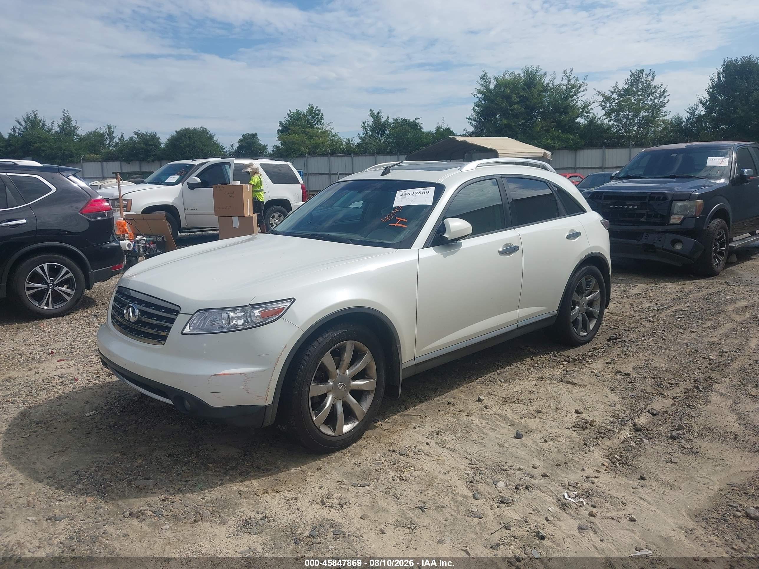 2006 Infiniti Fx35 White vin: JNRAS08W76X208982