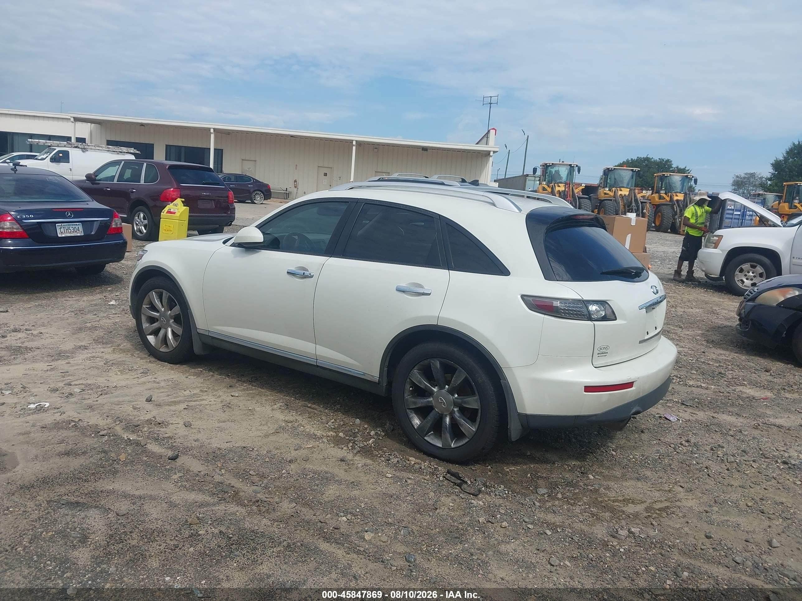 2006 Infiniti Fx35 White vin: JNRAS08W76X208982