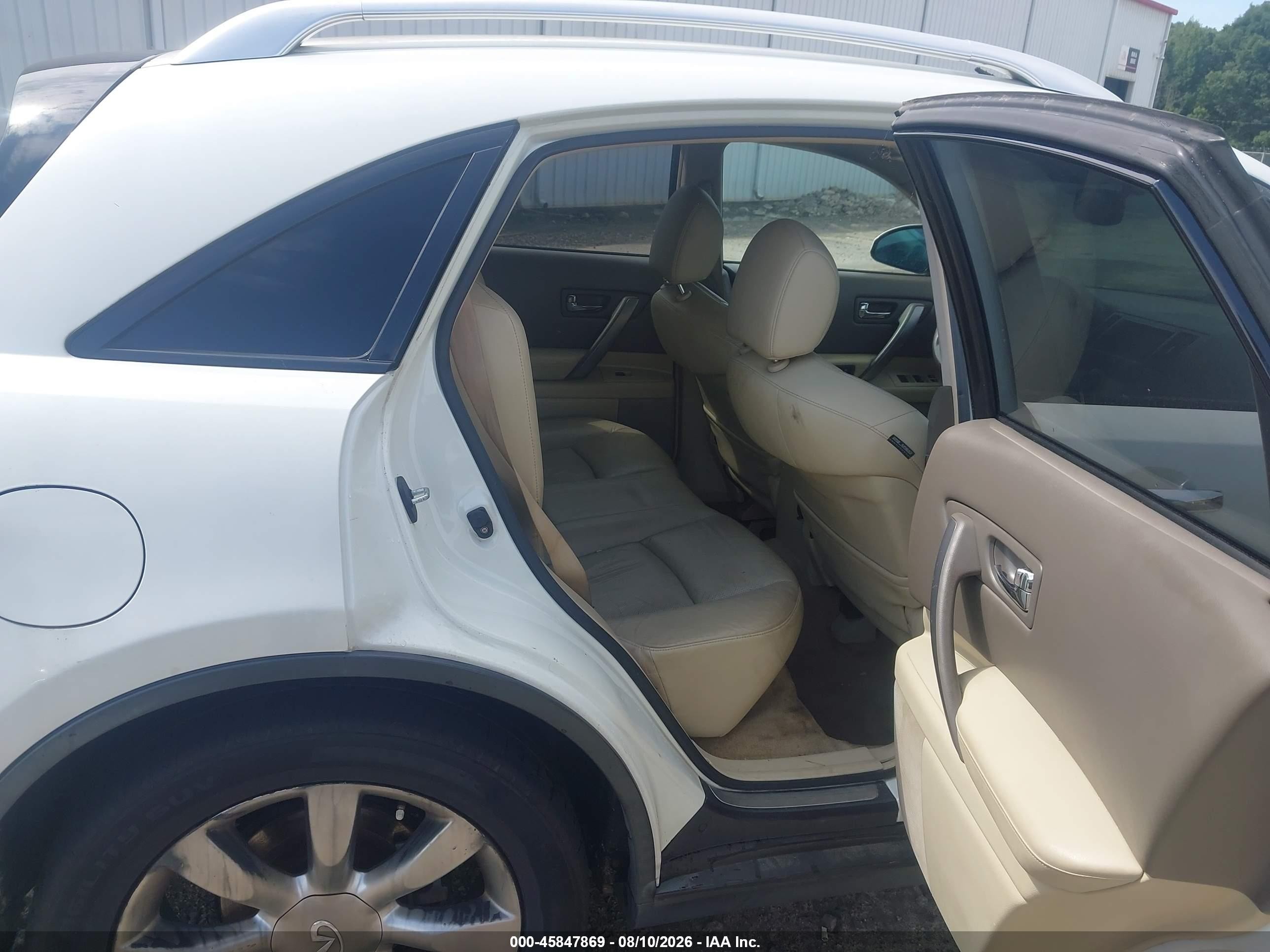 2006 Infiniti Fx35 White vin: JNRAS08W76X208982