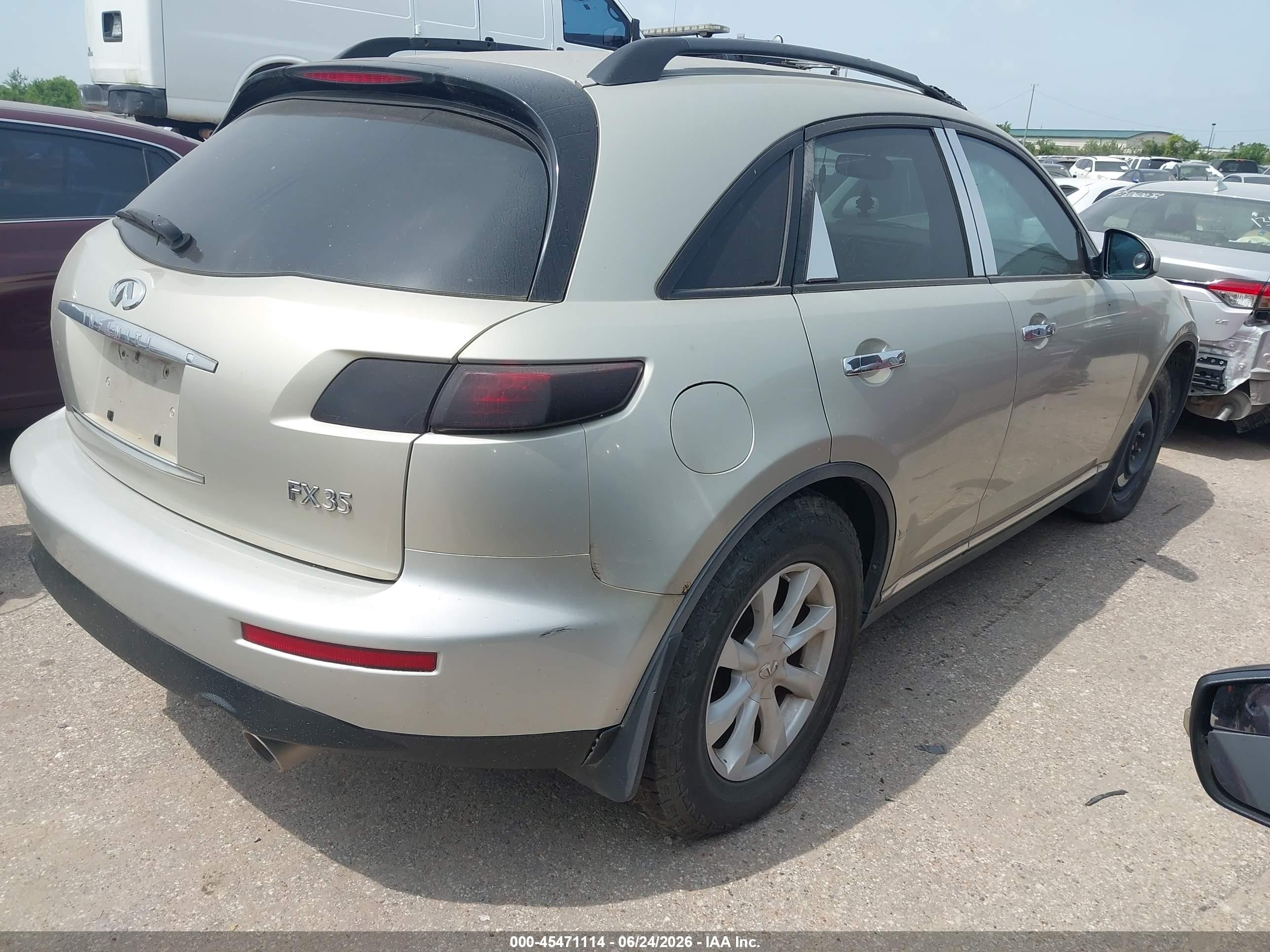 2006 Infiniti Fx35   Gold vin: JNRAS08W76X209713