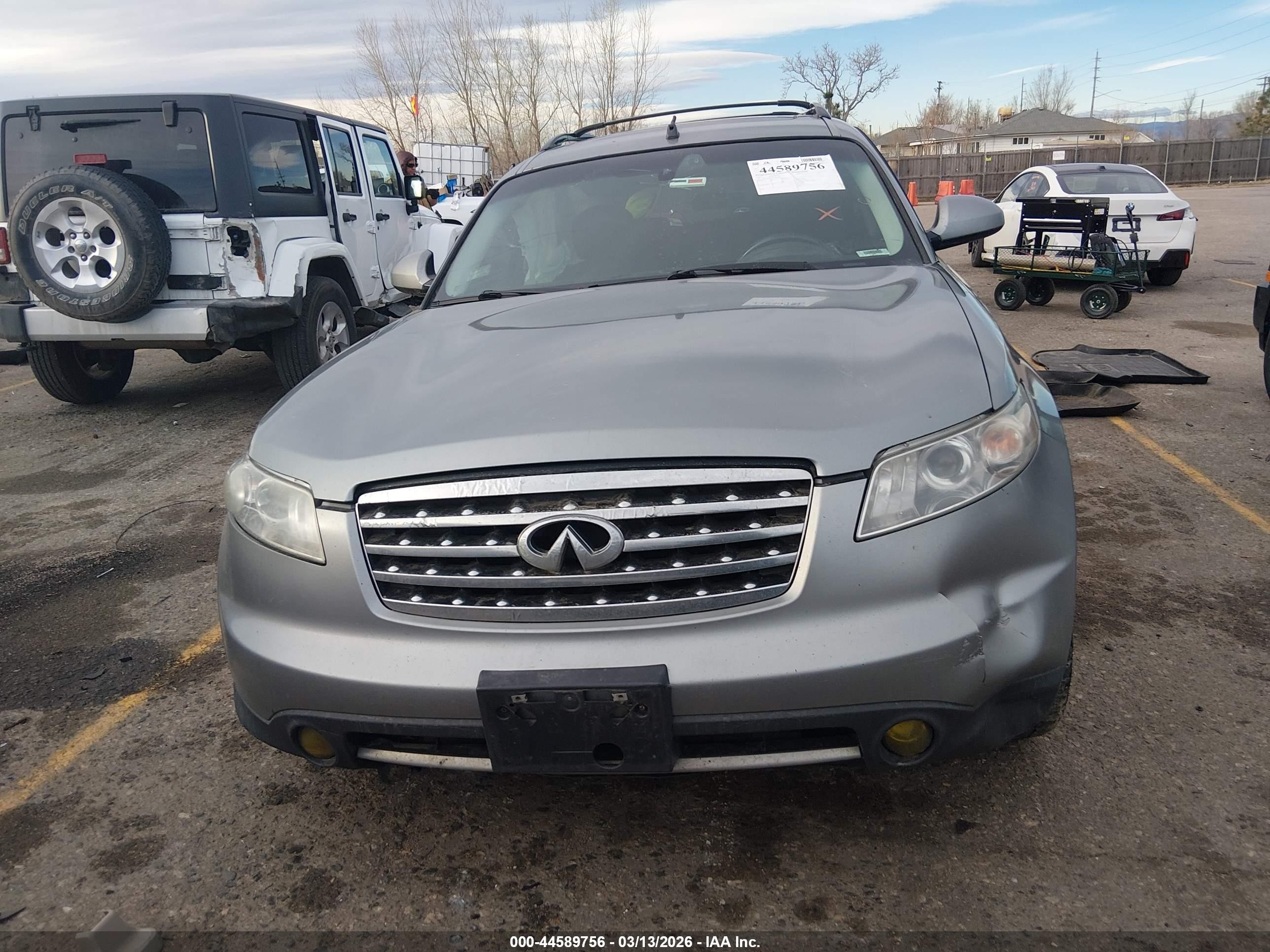 2007 Infiniti Fx35   Silver vin: JNRAS08W77X200186