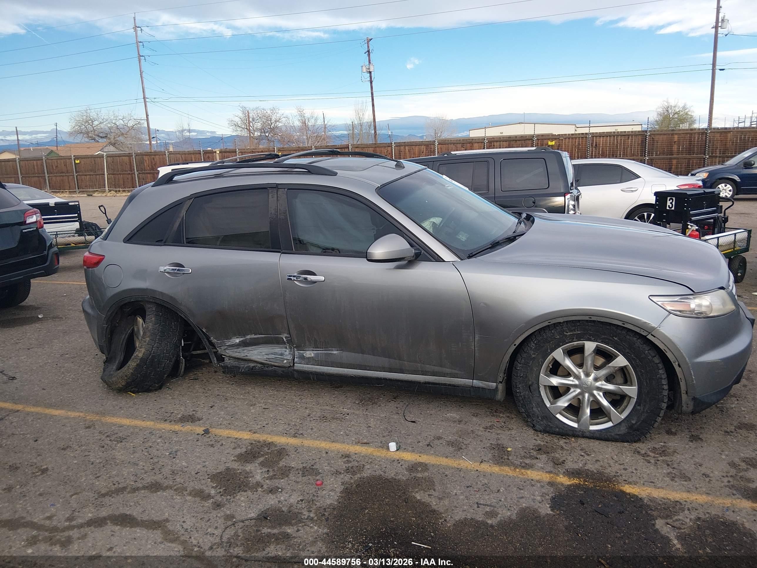 2007 Infiniti Fx35   Silver vin: JNRAS08W77X200186