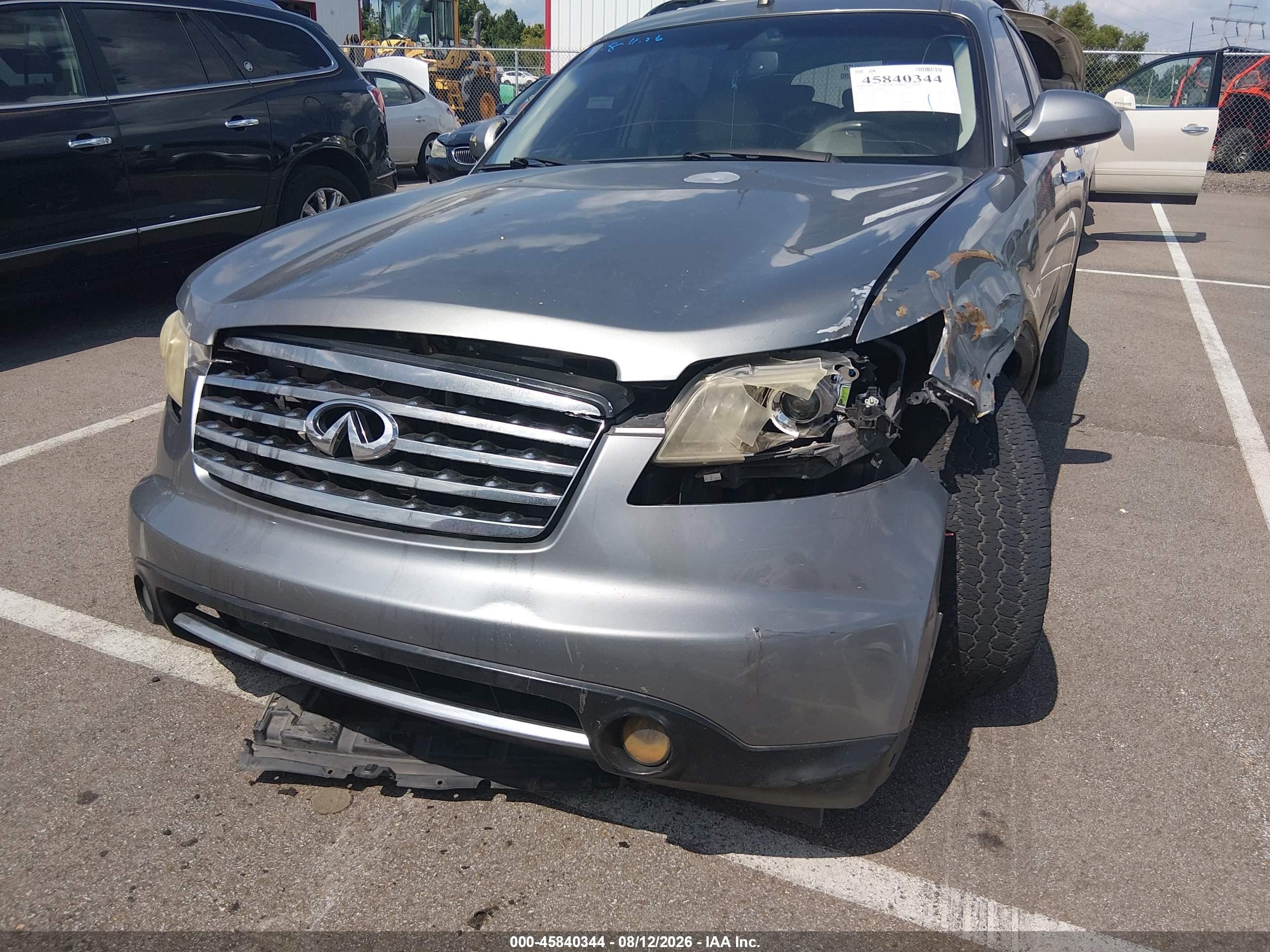 2008 Infiniti Fx35 Серый vin: JNRAS08W88X204927
