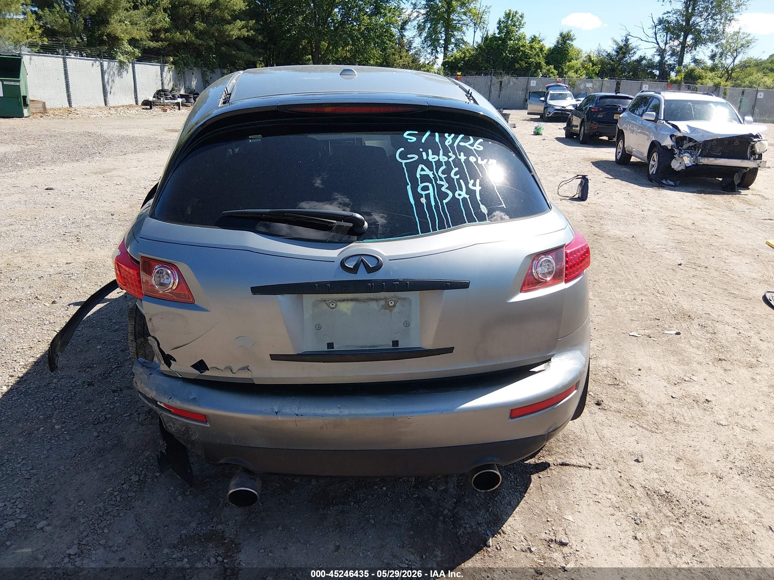 2008 Infiniti Fx35   Gray vin: JNRAS08W98X205066