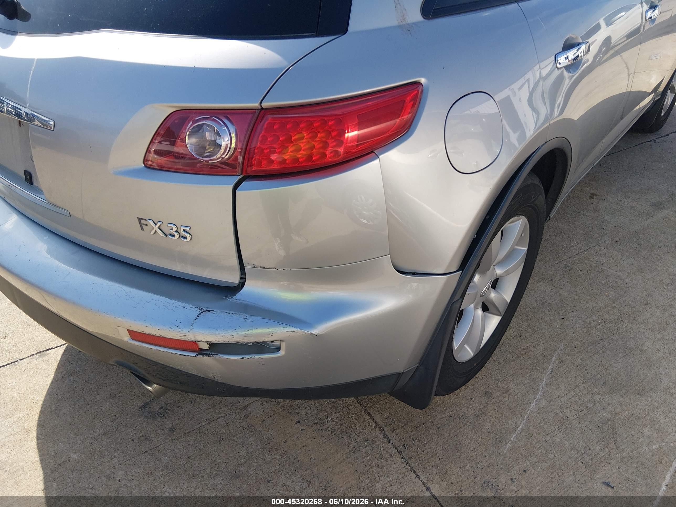 2003 Infiniti Fx35   Gray vin: JNRAS08WX3X003863