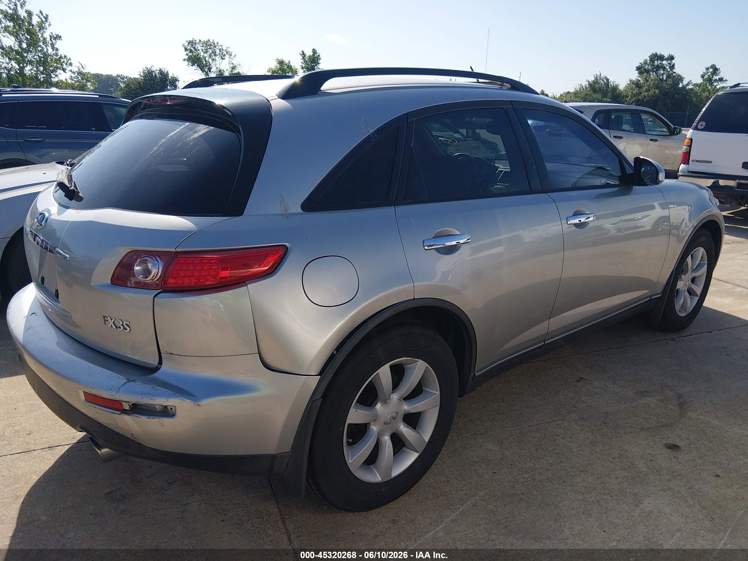2003 Infiniti Fx35   Gray vin: JNRAS08WX3X003863