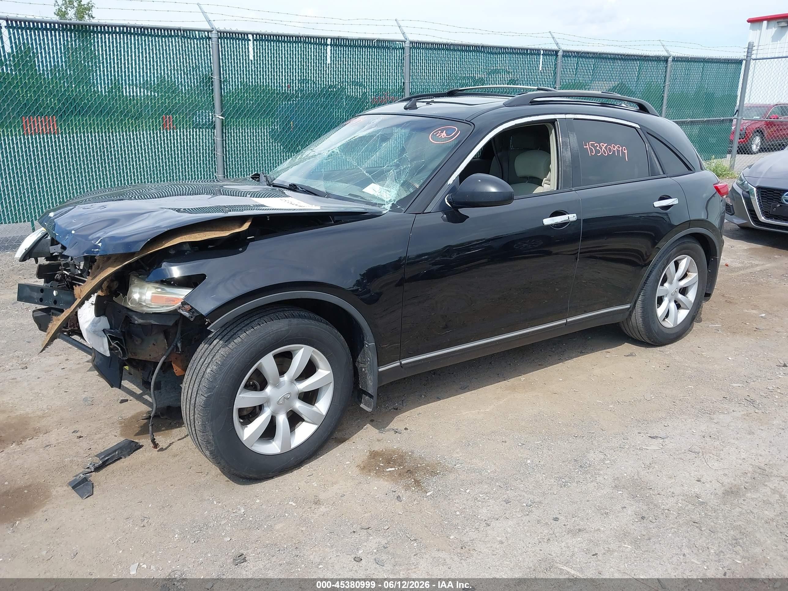2004 Infiniti Fx35   Black vin: JNRAS08WX4X223344