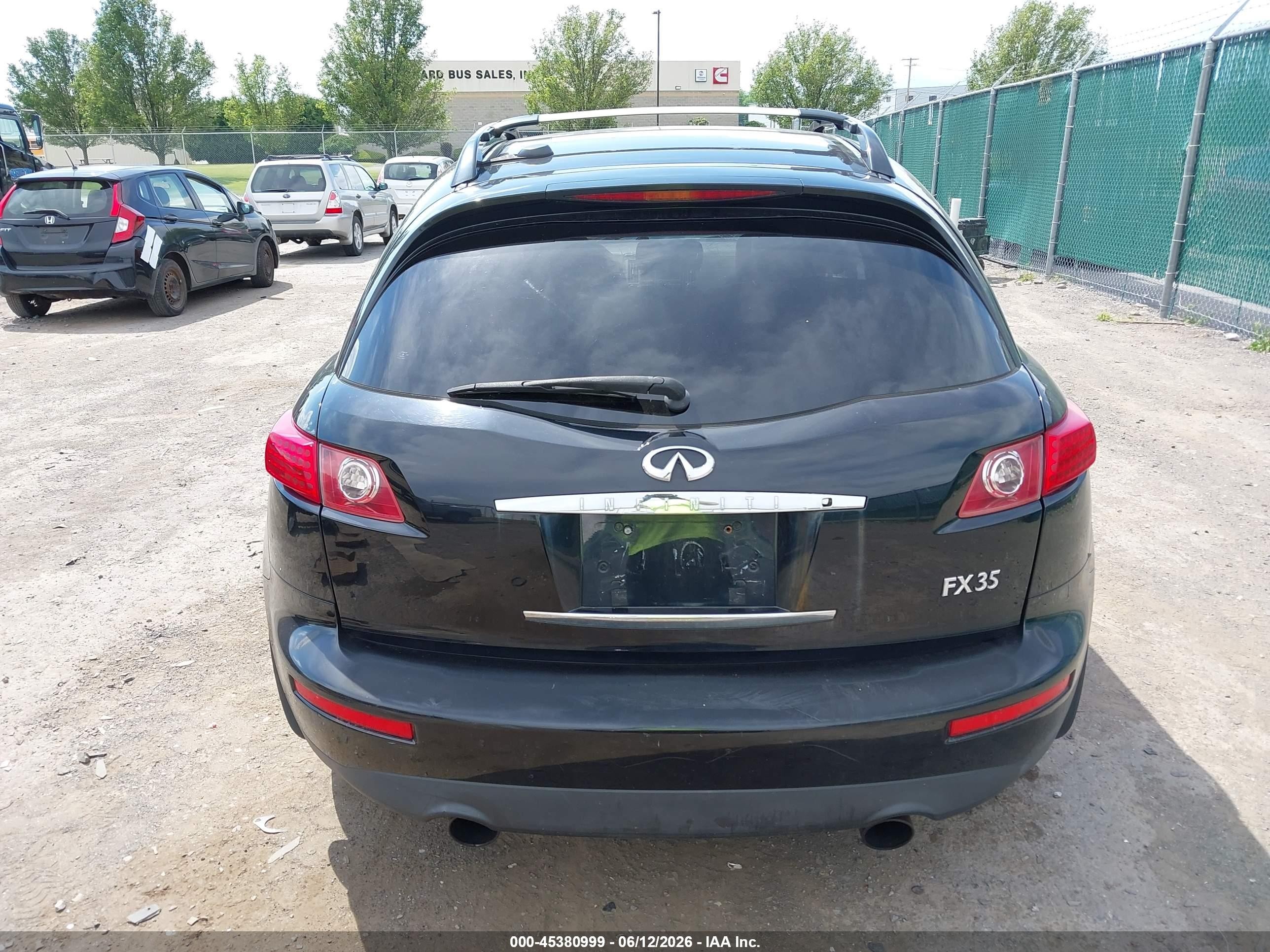 2004 Infiniti Fx35   Black vin: JNRAS08WX4X223344