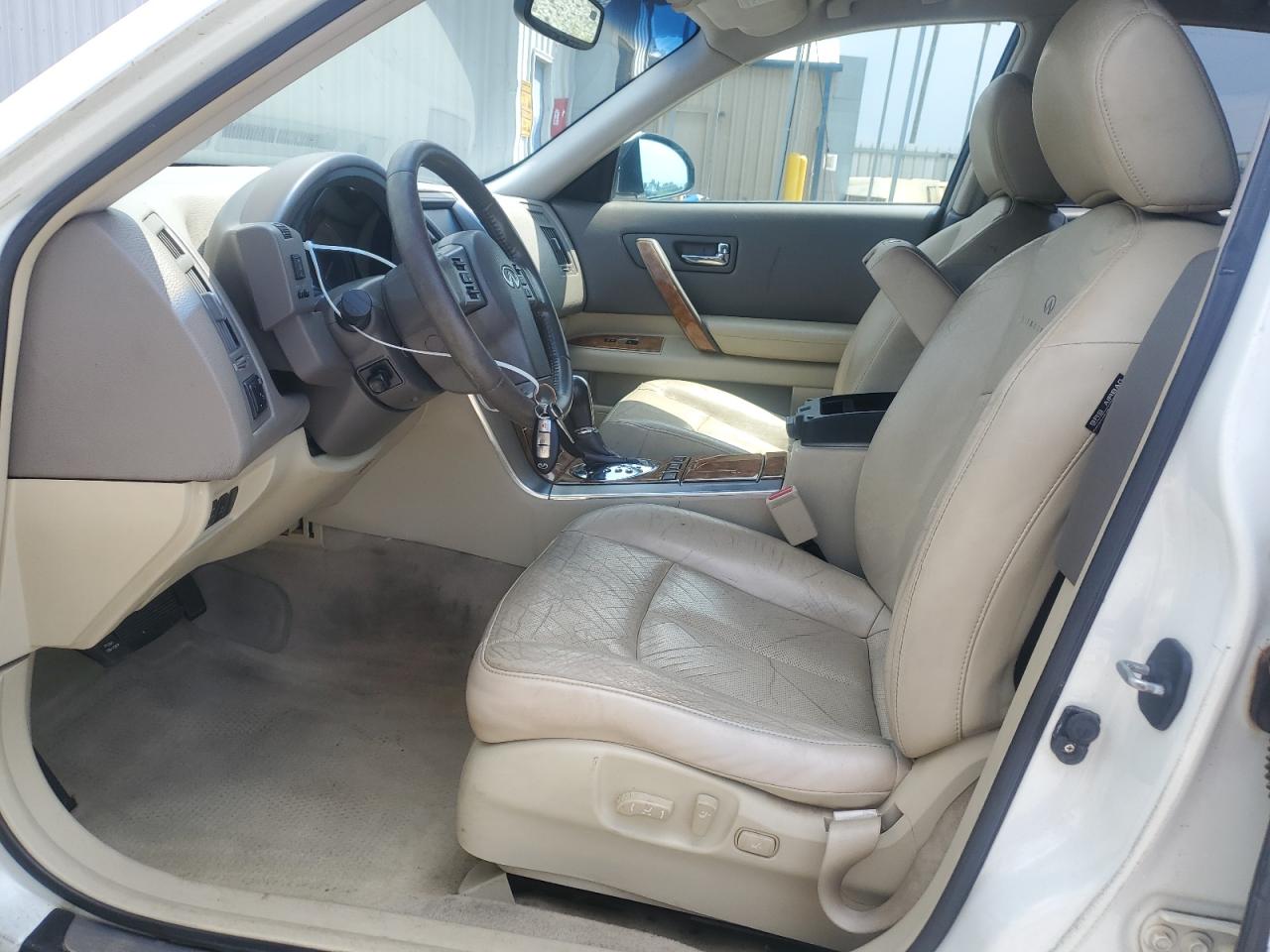 2007 Infiniti Fx35 White vin: JNRAS08WX7X204104